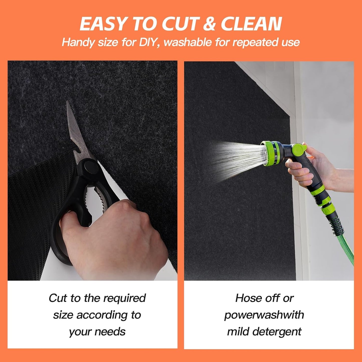 7.4'x 17' Garage Floor Mat & Oil Spill Mat, Heavy Duty Under Car Mat for Garage & Driveway, Protects Against Oil, Chemicals & Stains with TPE Anti-Leak Backing, Reusable & Washable