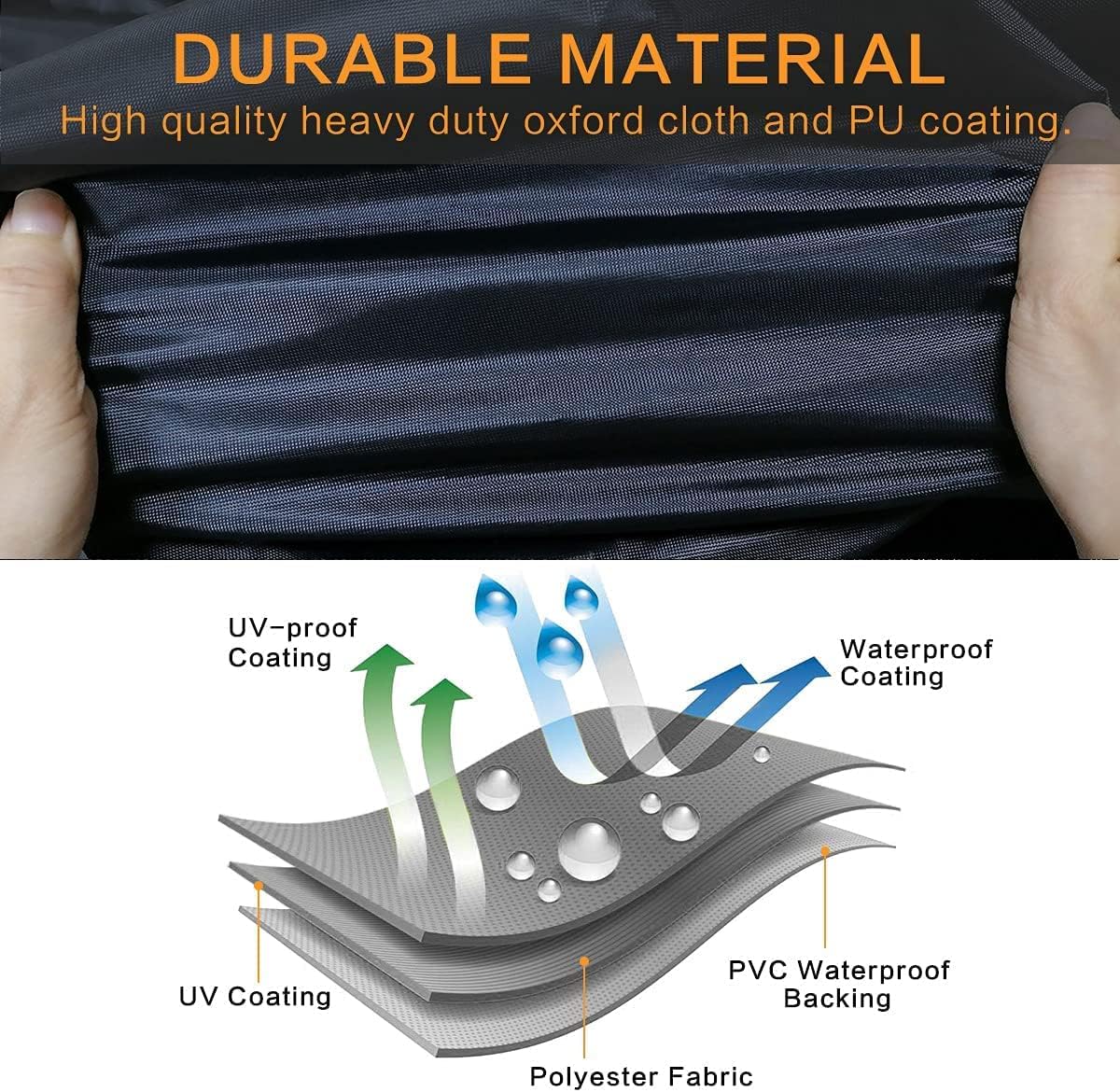 Waterproof UTV Cover, Heavy Duty Black Oxford Cloth All-Weather Protection UTV Cover for Polaris RZR PRO XP 4 Can-Am Maverick X3 Max Arctic Cat Textron, 4-6 Seater