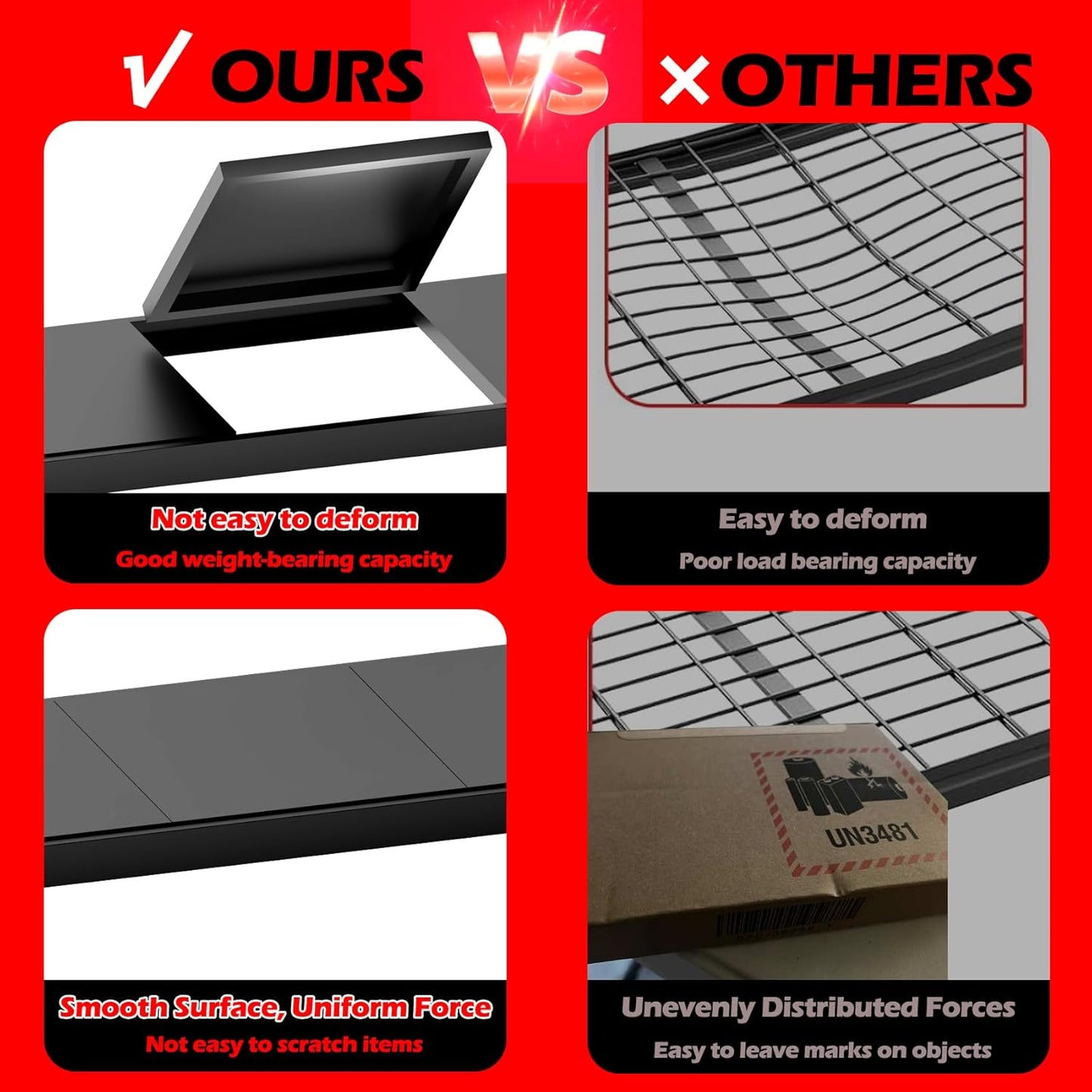 Garage Shelving Heavy Duty - 6.5ft W Extra Large Metal Shelving Units and Storage for 6500lbs, 4tier Adjustable Basement Storage Industrial Shelves Pallet Racking Organizer (23.6"D *78.7"W * 78.7"H)