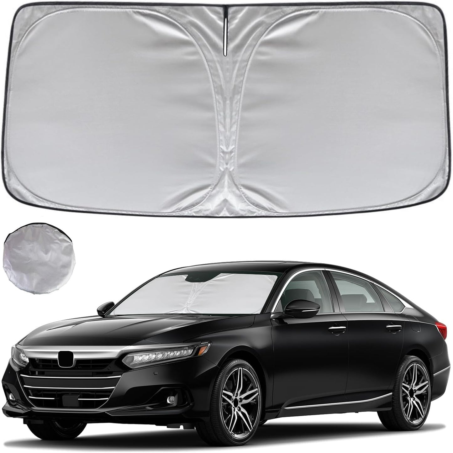 KAYZT Windshield Sun Shade for Honda Accord Sedan 2018-2025 Foldable Sunshade Front Window Custom Fit Accessories