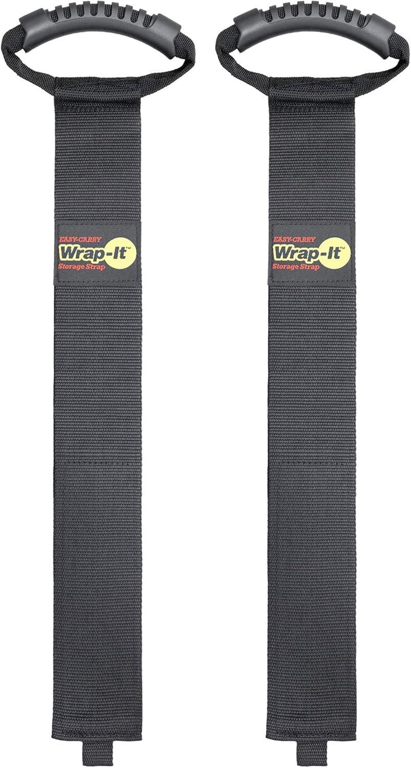 Easy-Carry Wrap-It Storage Straps - 36” (2-Pack) – Heavy-Duty Hook and Loop Cord Carrying Strap, Hanger, and Organizer with Handle for Pool Hoses, Garden Hoses, Cords, Cables and More