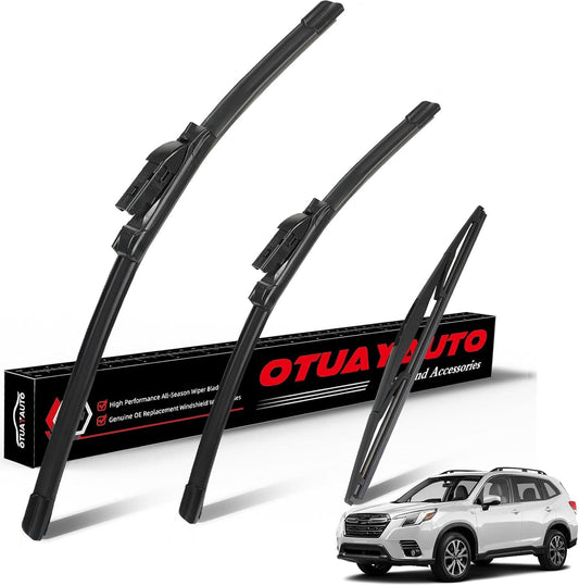 OTUAYAUTO Windshield Wiper Blades - Replacement for Subaru Forester 2019-2024, Front and Rear Wiper Blade, Top Lock - 26"+17"+14" (Pack of 3)
