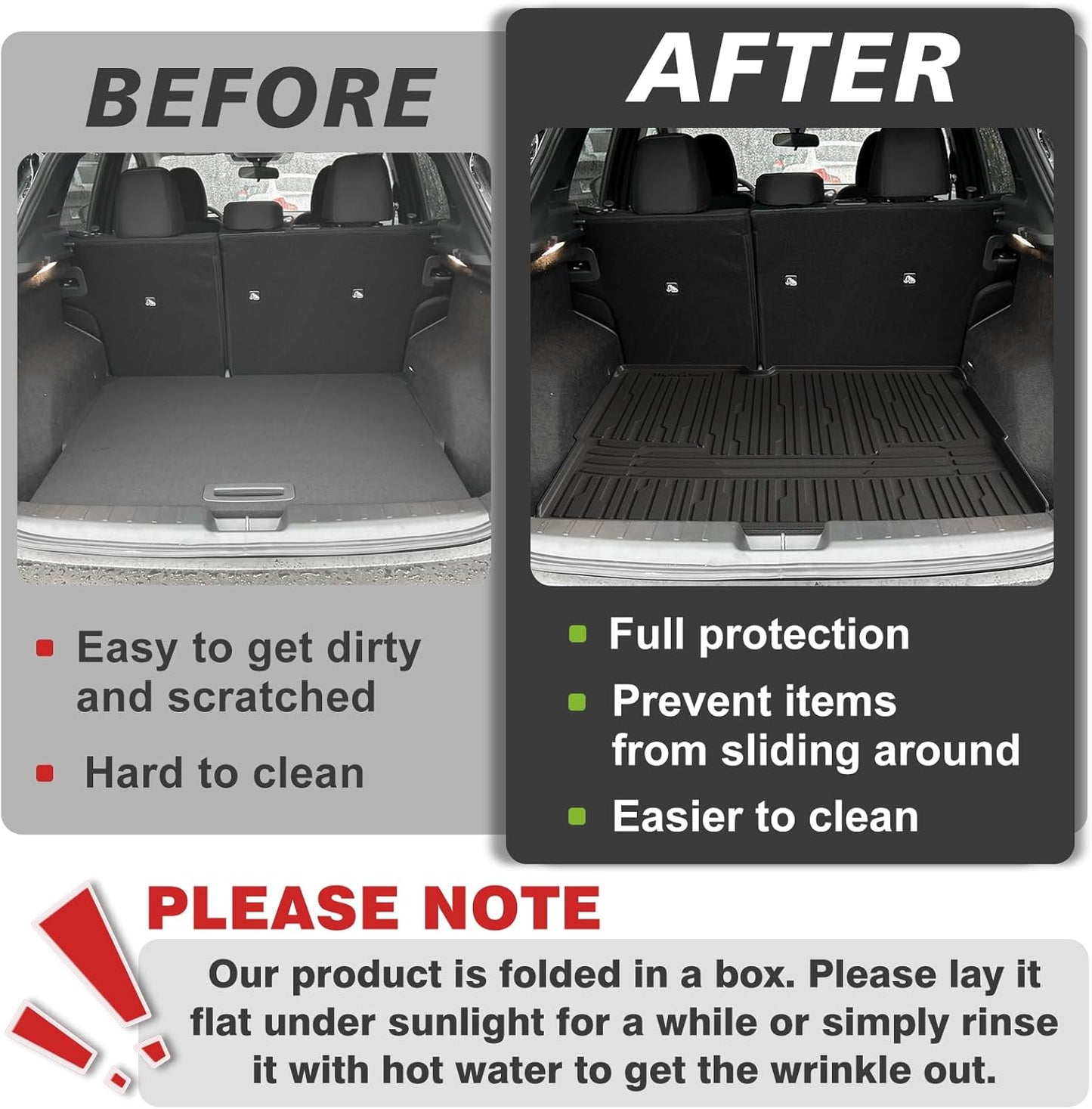 TripleAliners Trunk Mat All Weather Liners Compatible with 2025 Nissan Kicks Interior Accessories Custom Fit Anti-Slip TPE Full Coverage Protection Rear Trunk Floor Mat (SV SR Trim Level ONLY)