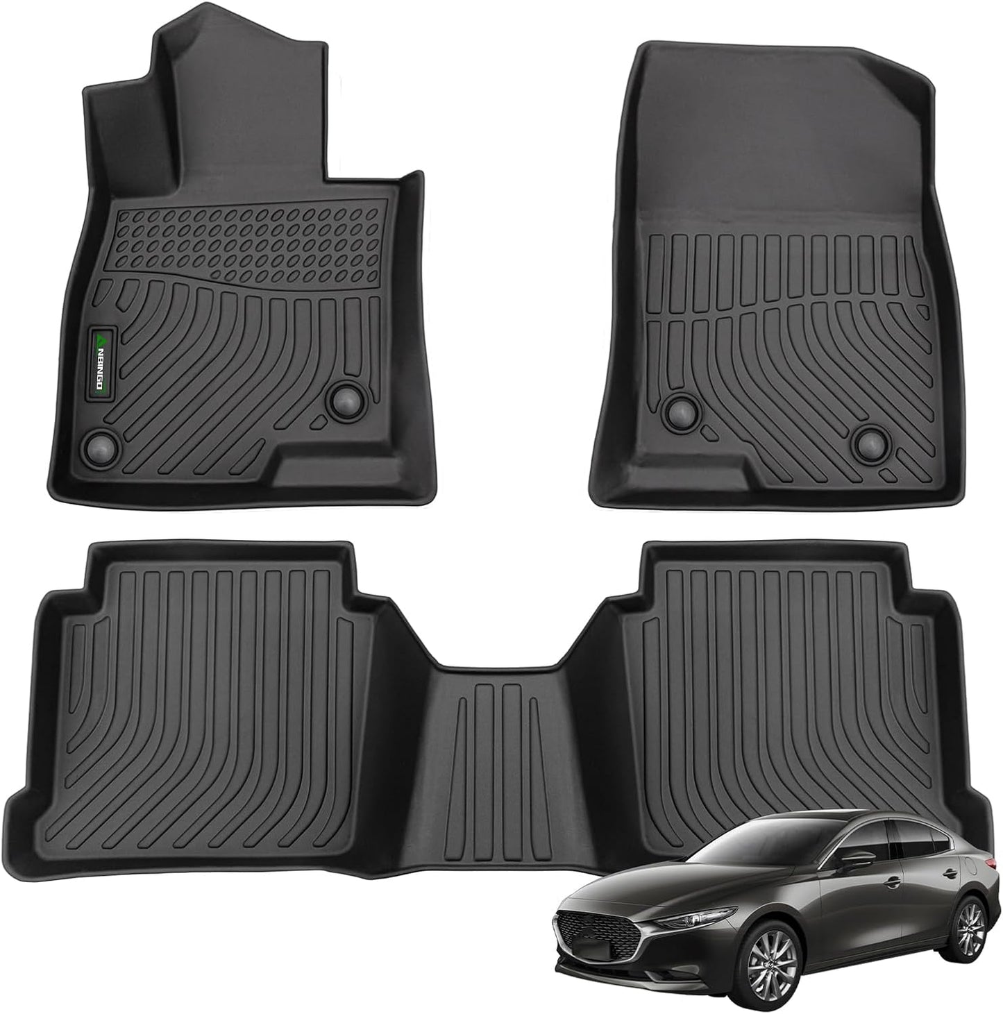 ANBINGO®-Floor Mats for Mazda 6 2014-2021 All Weather Protection TPE Waterproof Non-Slip Car Mats for Mazda 6 Floor Liner Accessories Black