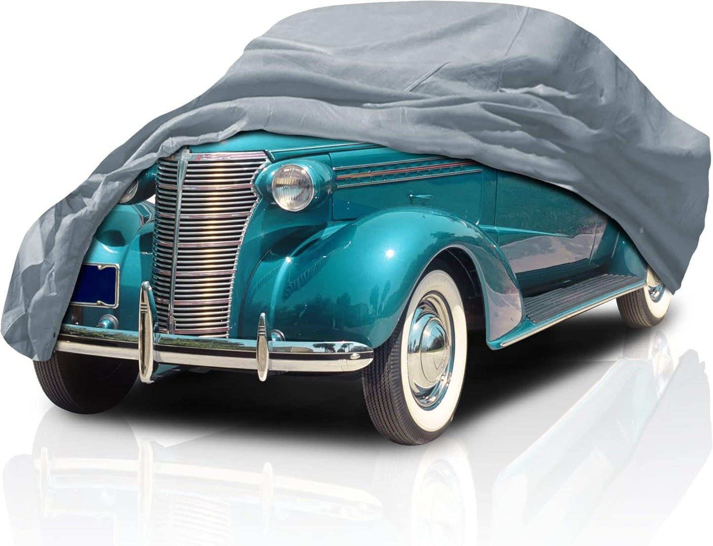 5 Layer Car Cover for Cadillac Series 65 1937-1940, Semi Custom Fit Full Coverage Pollution, Dust, Sun, Snow, Rain, Hail All Weather Protection, Breathable