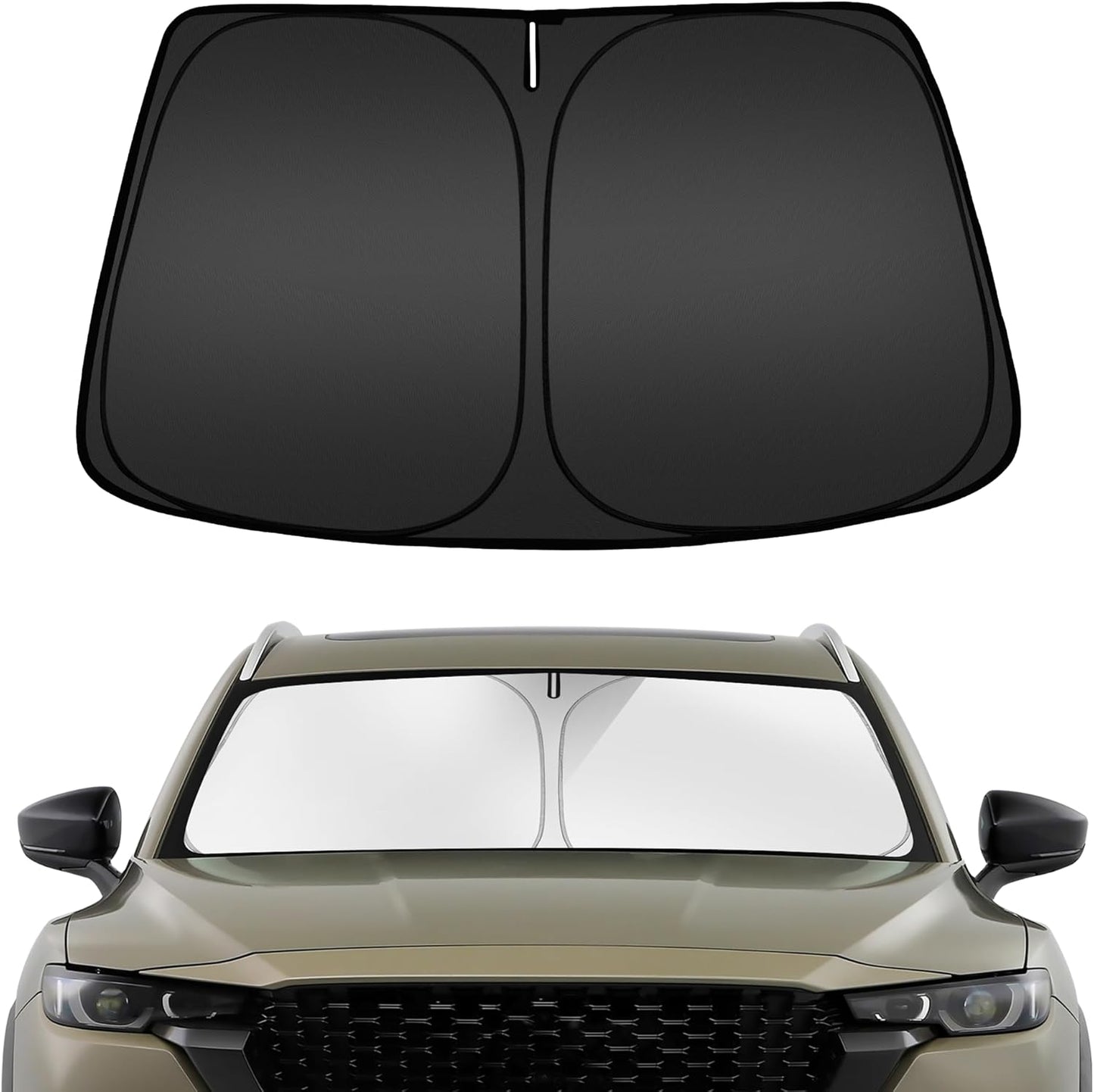 ARISMOTOR Windshield Sun Shade for Mazda CX-50 2023-2025 2026, Custom Fit Foldable Front Window Sunshade Sun Visor Protector, Block UV Rays Keep Your Car Cooler