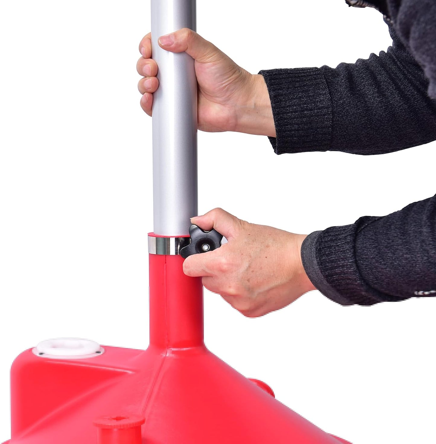 PONO Portable Waste Oil Drain Tank 18 Gallon with Steel Waste Oil Container, Adjustable Funnel Height, Oil Changing, Oil Dolly for Car Fluid Fuel Transfer Drainage