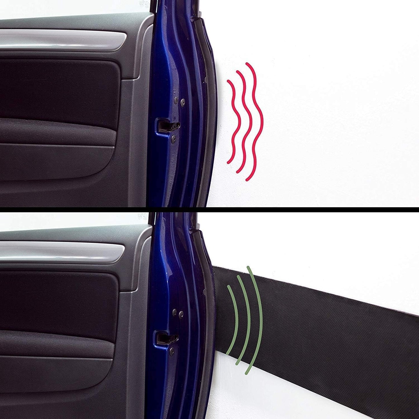 Car Door Protector Bump Body Guard,1/4" Sectional Foam Sticking Garage Wall Parking Protector Collision Avoidance Waterproof Foam Protector Wall Corner Protecting Your Car Doors (2 Pack)