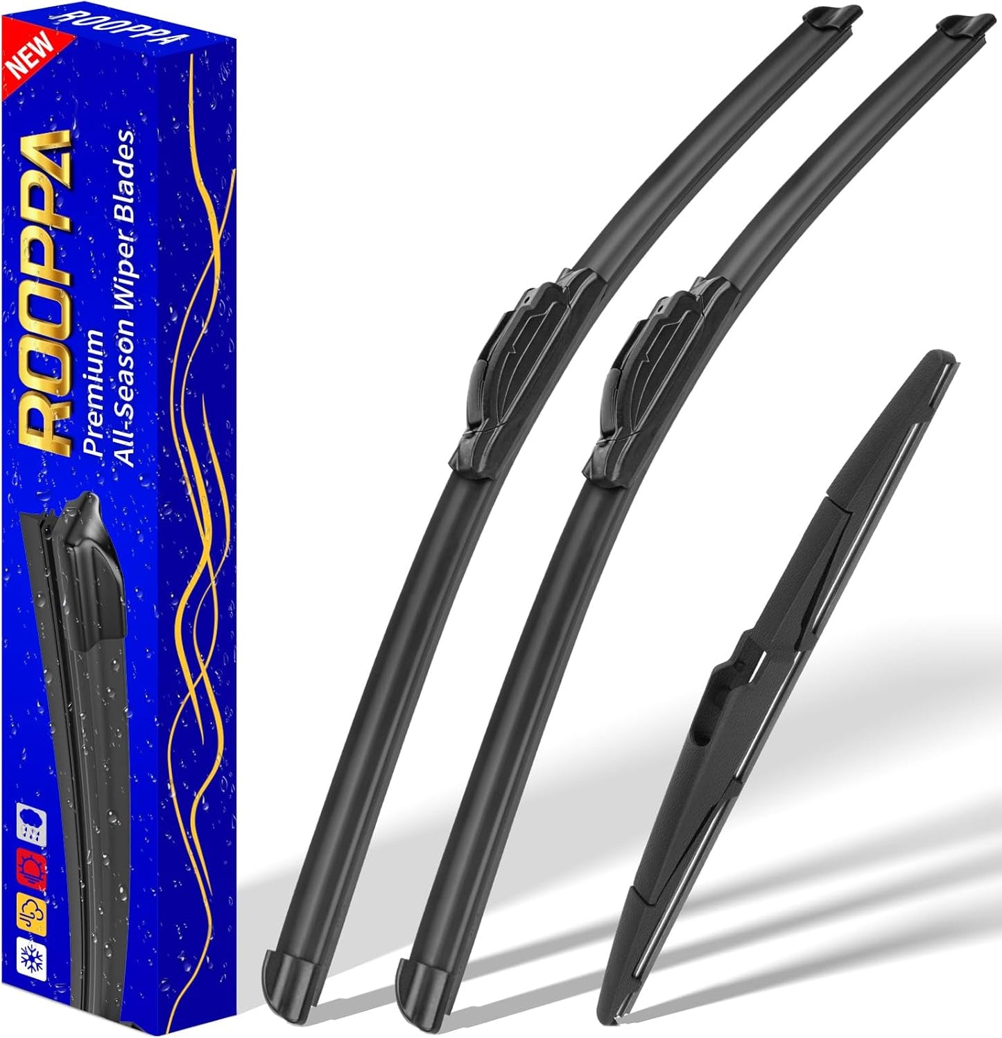 3 wipers Replacement for 2017-2022 KIA Sportage/2019-2021 2022 2023 Hyundai Santa Fe, Windshield Wiper Blades Original Equipment Replacement - 26"/16"/11" (Set of 3) U/J HOOK