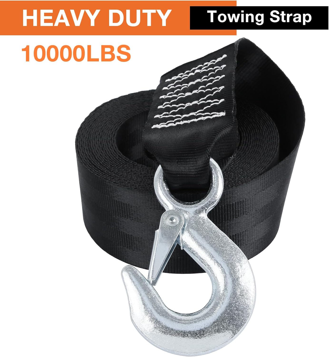 Boat Winch Strap with Safety Snap Hook 2" x 20 Ft for Pontoon/Bass/Fishing Boat Straps Trailer 10000 lbs Tow Ropes for Towing Vehicles, ATV,Jet Ski,Powerboats,Canoe,Kakak,Wave Runner Accessories
