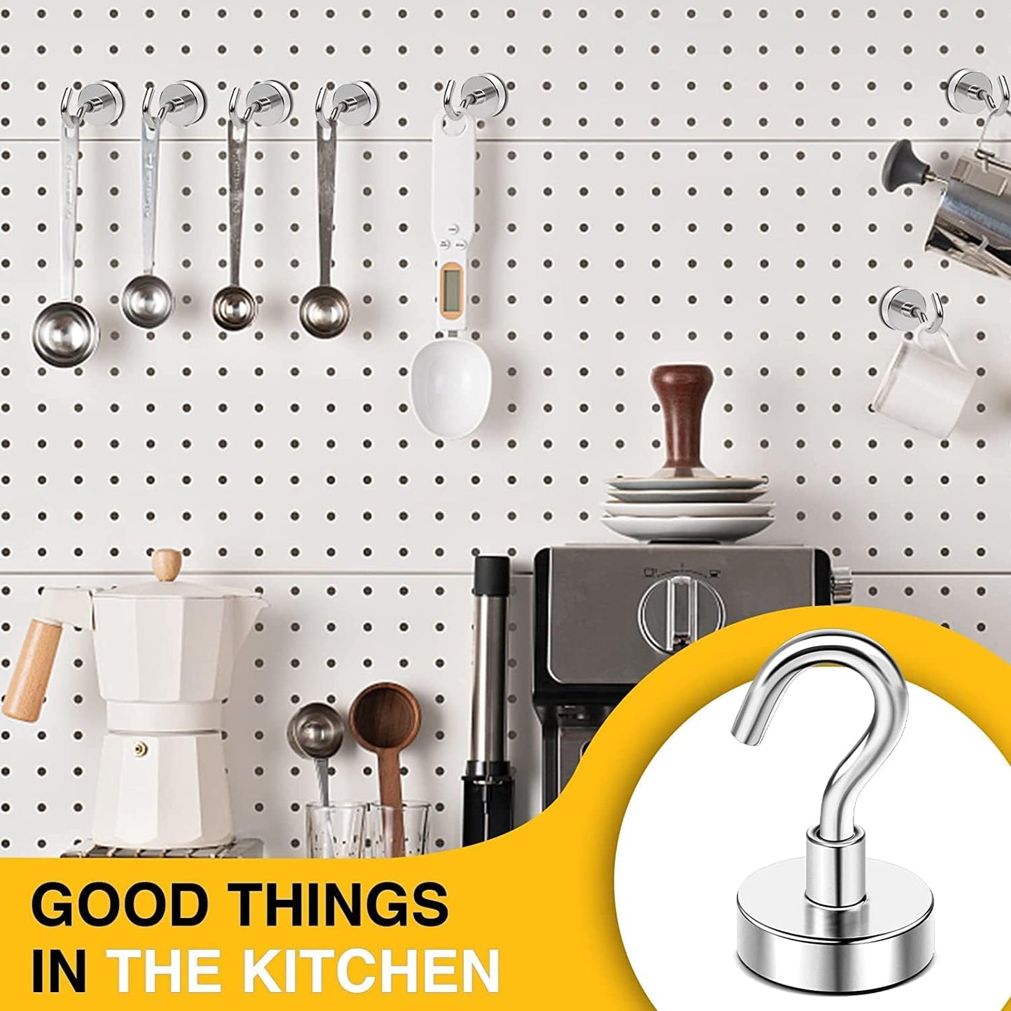 DIYMAG Magnetic Hooks, 30Lbs Strong Heavy Duty Cruise Magnet (75 Pack-Silver),Magnetics S-Hooks for Classroom, Fridge, Hanging, Cabins, Grill, Kitchen, Garage, Workplace and Office Etc