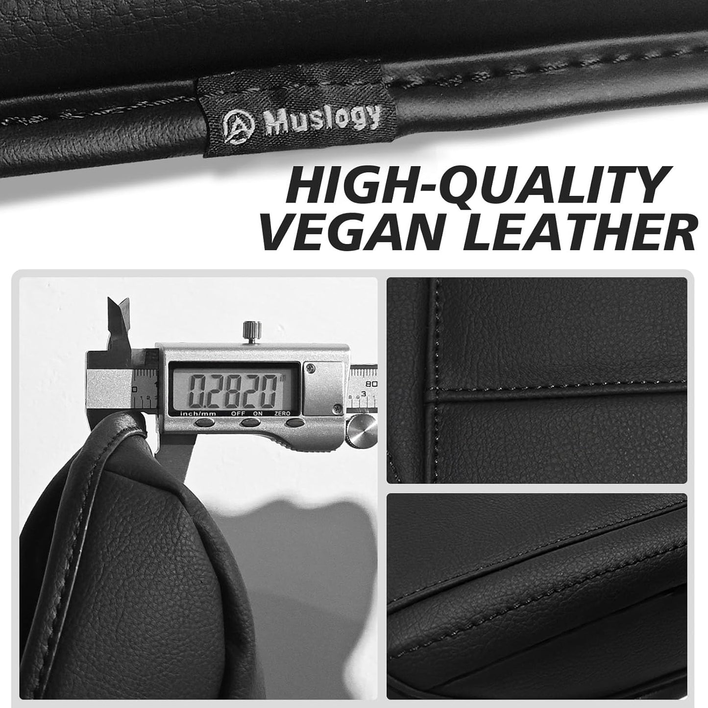 Muslogy Center Console Armrest Cover Compatible with Toyota Corolla 2014-2019 Comfort Armrest Pad Arm Rest Cushion Vegan Leather Protector Regular Thick