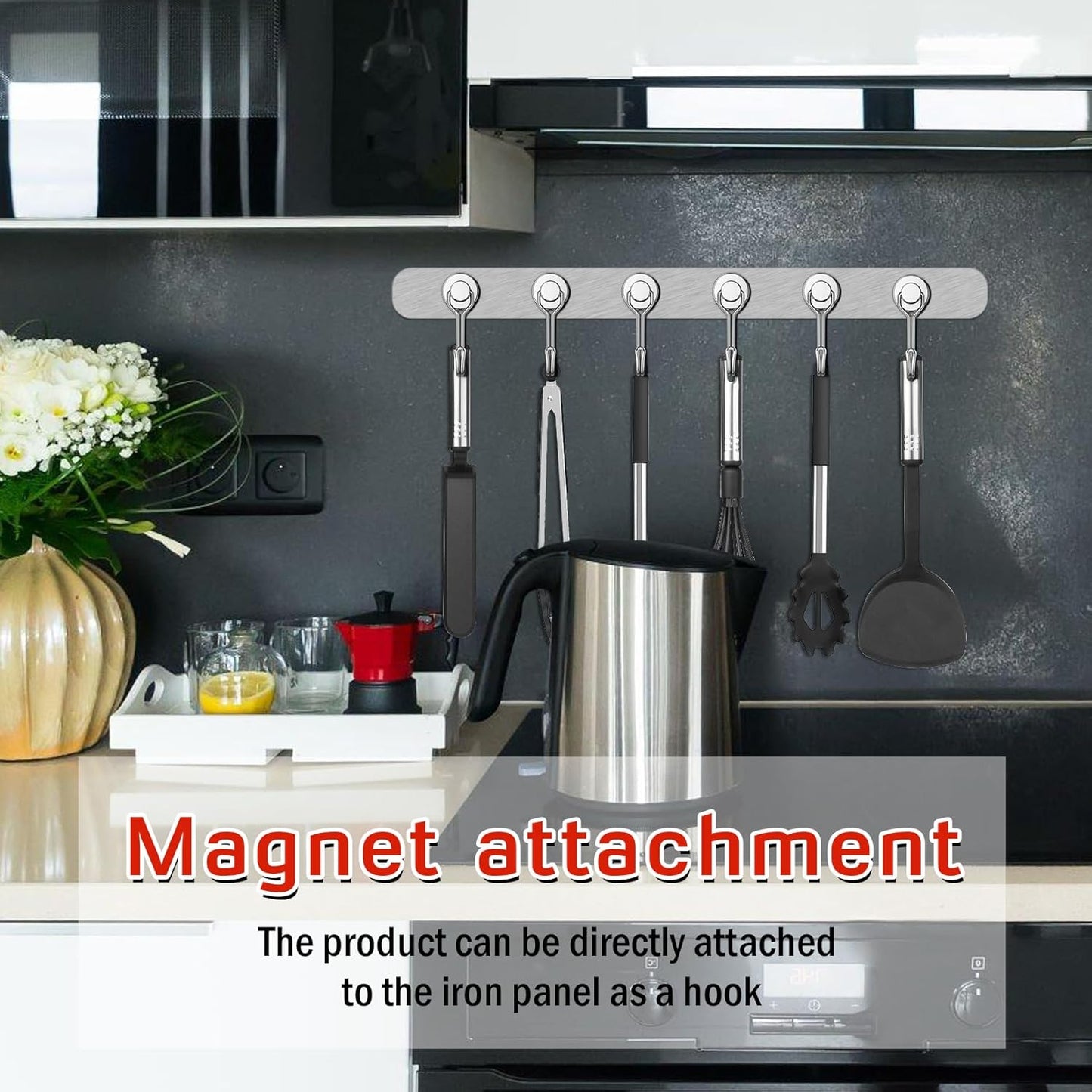 FINDMAG Magnetic Hooks, 30lbs+ Magnet Hooks 2025 Cruise Ship Essentials, Strong Magnetic Hooks for Fridge, Magnetic Hanger for Garage, Whiteboard, Office Supplies, Kitchen Organization, 10 Pack