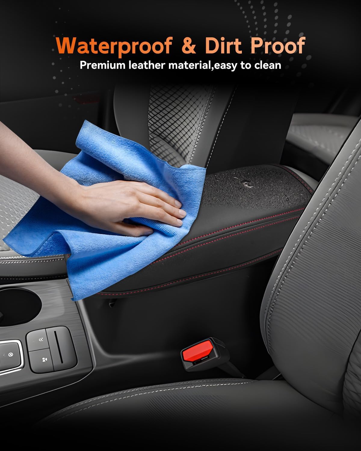 CDEFG for Ford Escape 2020-2025 Center Console Cover Armrest Box Cover for Escape 2020 2021 2022 2023 2024 2025 Accessories Console Arm Rest Protector