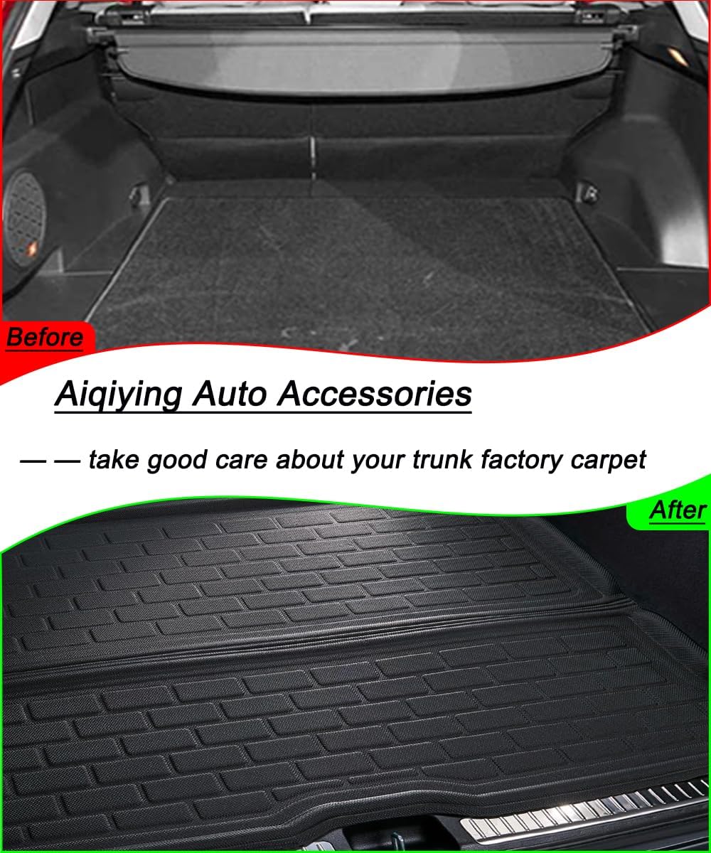 CRV Cargo Liner - Compatible with 2017-2022 Honda CR-V Lower Deck,Not for Subwoofer/Touring/Hybrid Models,All-Weather 3D Waterproof Rear Trunk Tray Floor Mat Custom Fit TPO Accessories