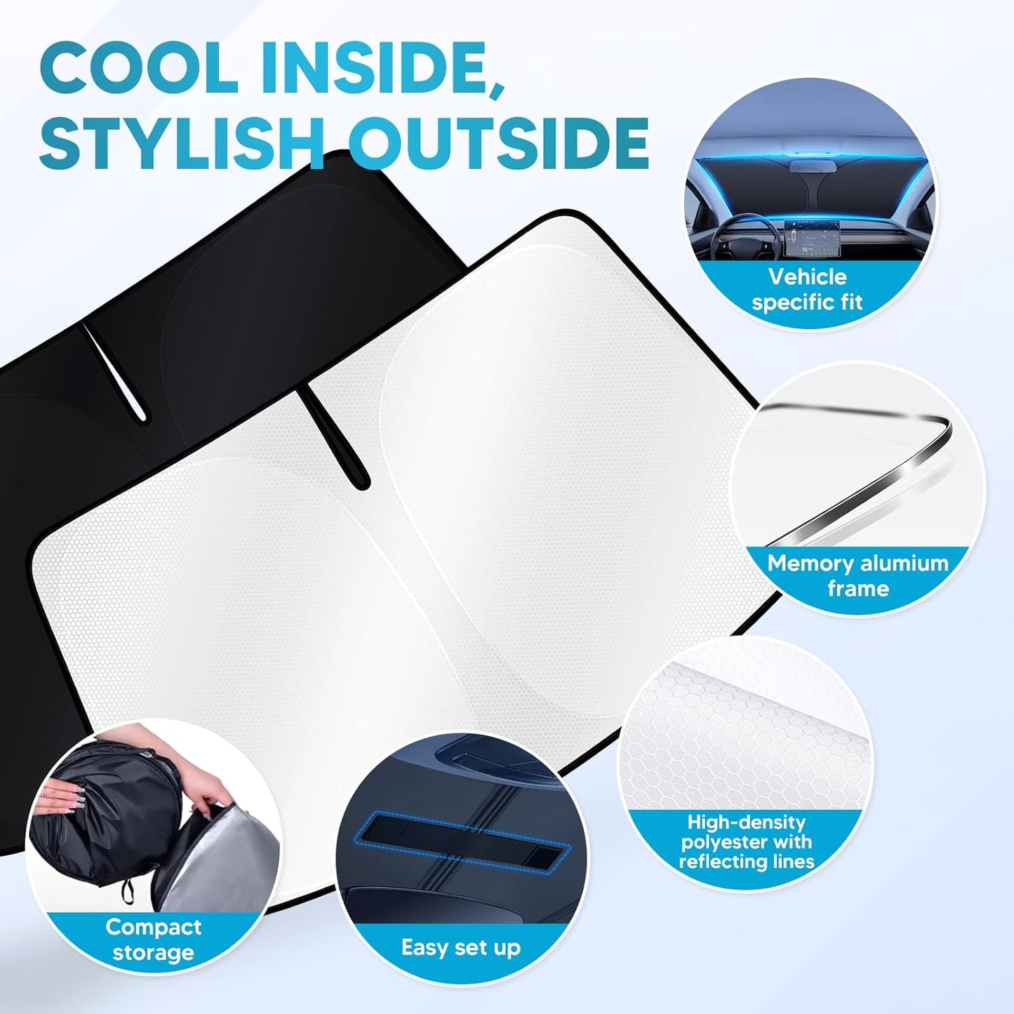 Cartist Windshield Sun Shade for Honda CR-V 2023 2024 2025 2026 Foldable Car Front Window Sunshade for CRV Accessories Sun Visor