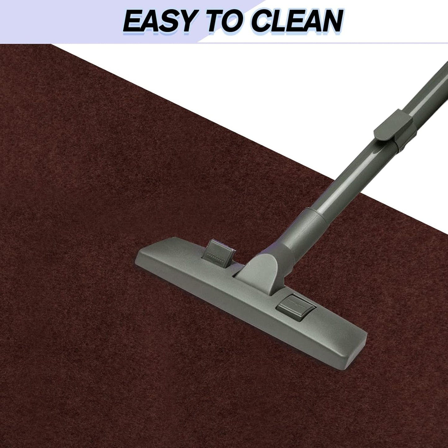 Custom Size Backed Non-Slip Area Rugs Runner, Easy Clean, Waterproof Runner Rugs for Hallway Entryway, Kitchen, Laundry, 3FT x 14FT, Brown