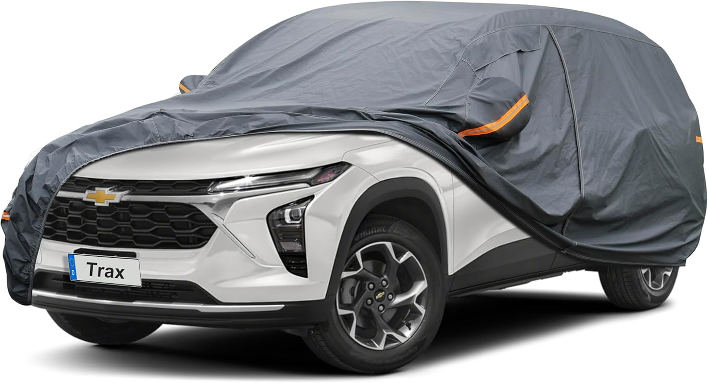 Premium Car Cover Custom Fit Chevrolet Chevy Trax (2013-2025), 16 Layers Heavy Duty Car Cover Waterproof All Weather with Zipper Door for Sun Rain Snow Dust Uv Protection