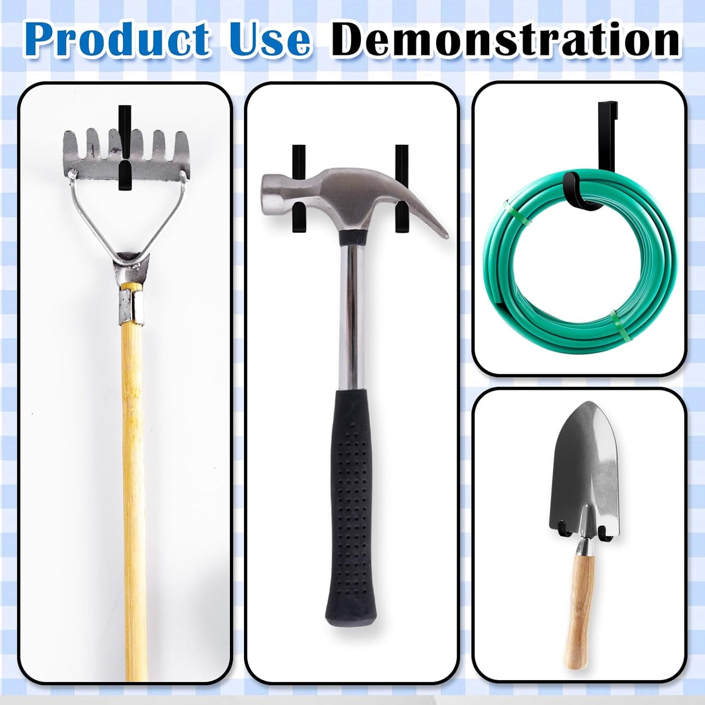 8 Pack Black J Shed Storage Hooks Storage Hooks Compatible with Lifetime Sheds Shed Accessories Organization Parts Hanging Home Office Garage Bathroom Dressing Rooms Wall-Mounted Coat Racks