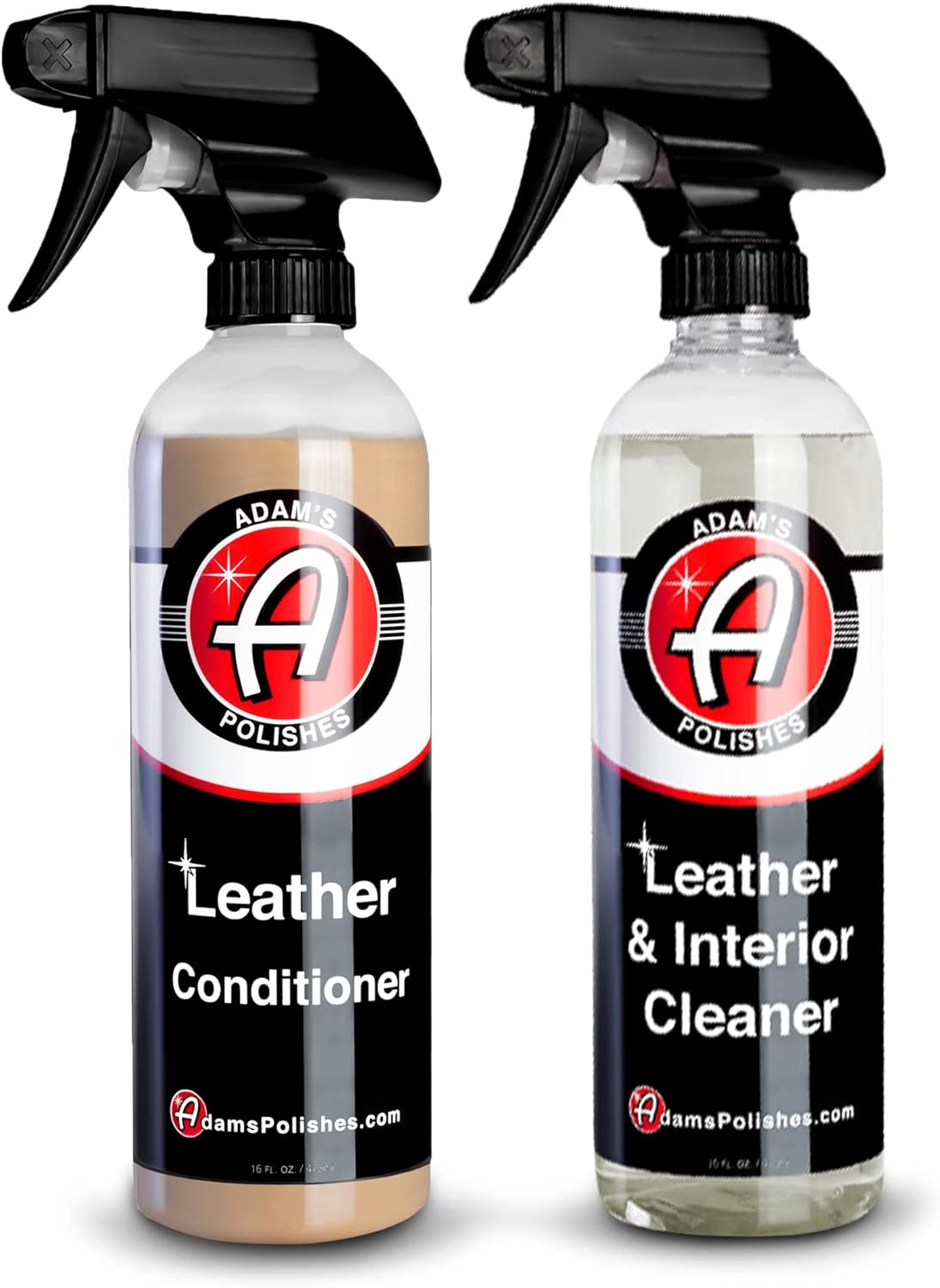 Adam's Polishes Leather Care Kit - Leather Cleaner & Conditioner Car Cleaning Supplies | UV Protection for Interior Accessories Steering Wheel Seat Dash Vinyl Shoe Polish Jacket