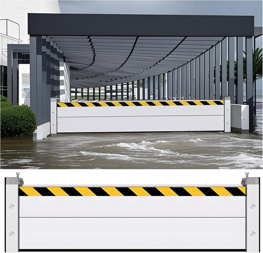 Flood Barriers for Home Exterior - Aluminum Alloy Outdoor Easy Flood Barrier Garage Doors Water Barriers for Flooding,H47.2 Inch/L8FT