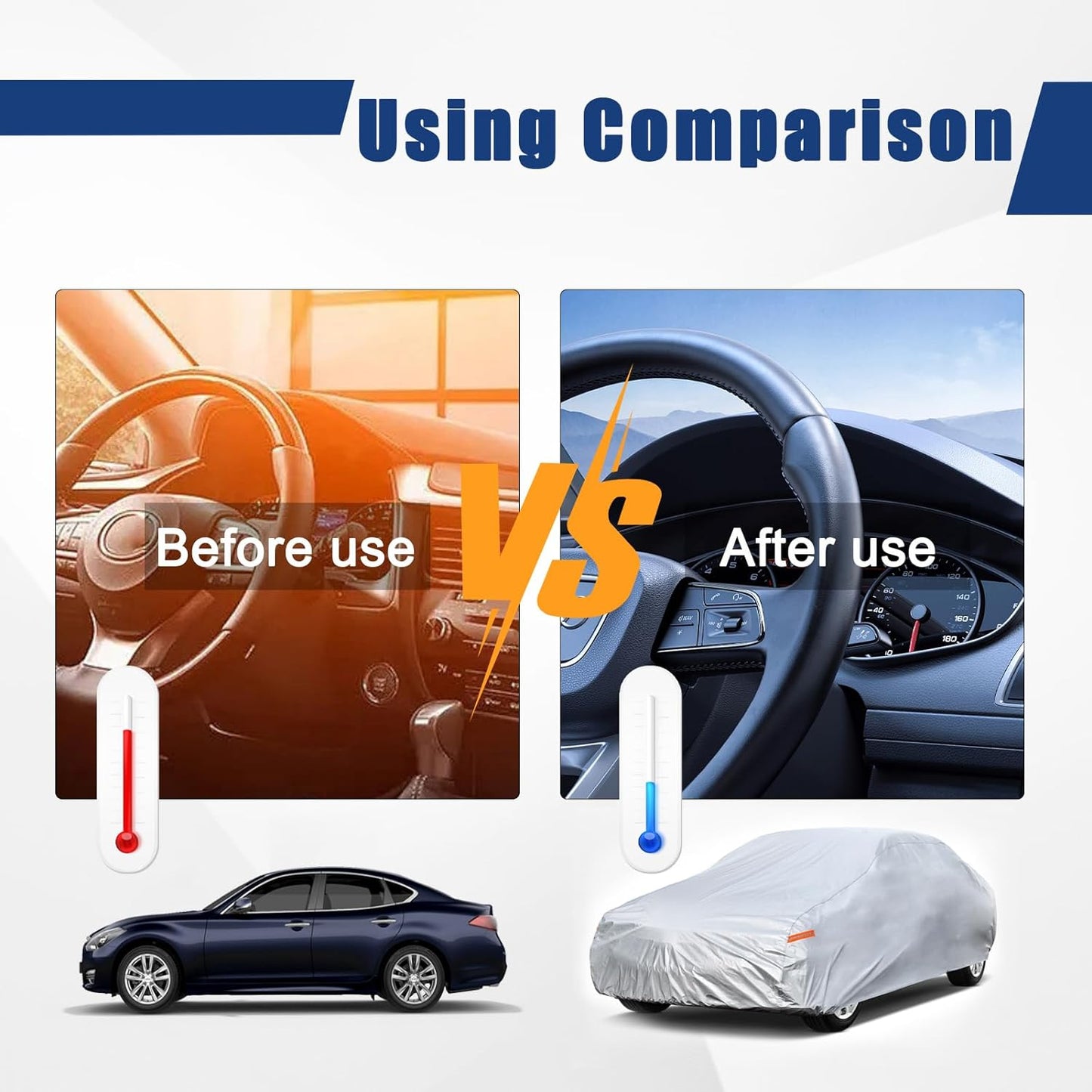 Kayme 6 Layers Car Cover Custom Fit for Pontiac Solstice (2005-2009) Waterproof All Weather for Automobiles, Outdoor Full Cover Rain Sun UV Protection.Silver