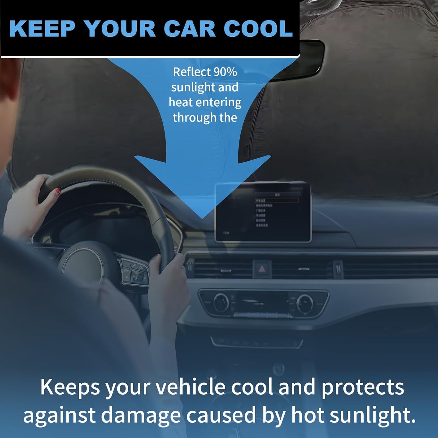 for F150 Sunshade Windshield Sun Shade for Ford F150 2015-2026 F250 F350 F450 Windshield Cover Super Crew Cab, Platinum, XL Raptor Accessories Custom-fit 2Dr Pickup Sun Visor Protector 240T Reflector