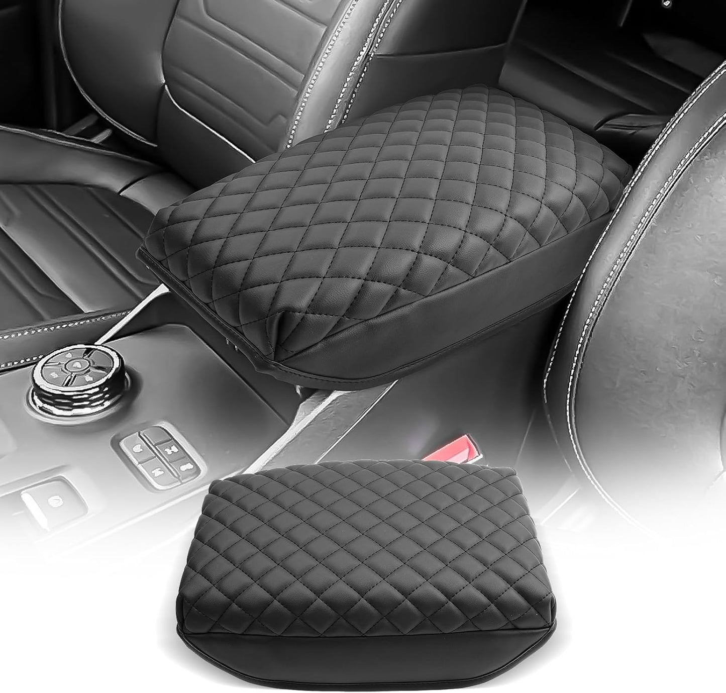 CDEFG for Ford Ranger 2024-2025 Center Console Cover Armrest Box Cover for Ranger (XL, XLT, Lariat, Raptor) 2024 2025 Accessories Console Arm Rest Protector