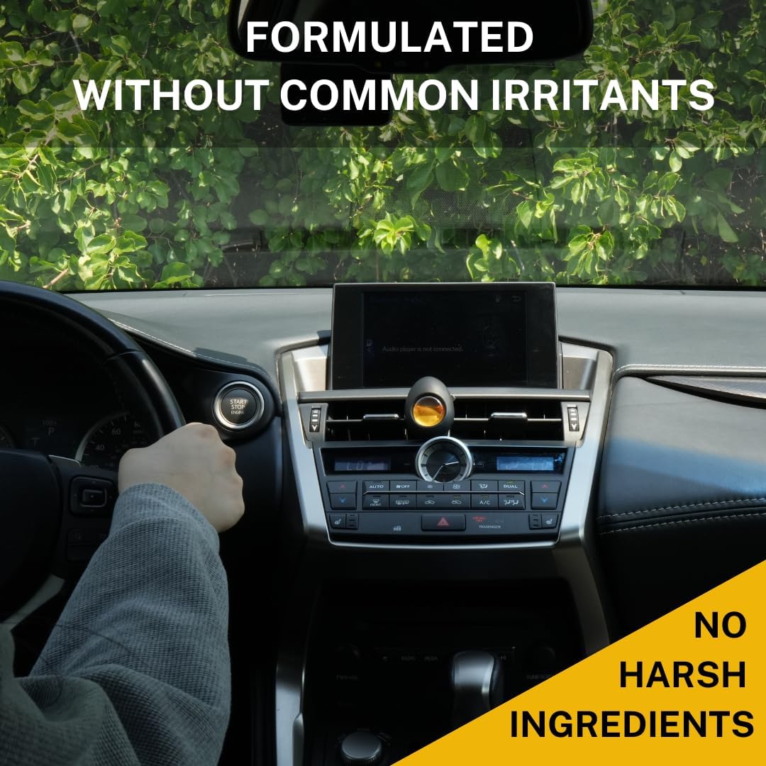 Air Jungles Car Air Freshener Vent Clip 4 Count, Variety Pack, New Car, Honey Peach, Lavender, Ocean, 4 ml Each, Long-Lasting Car Odor Eliminator, Up to 120 Days Freshness for Auto