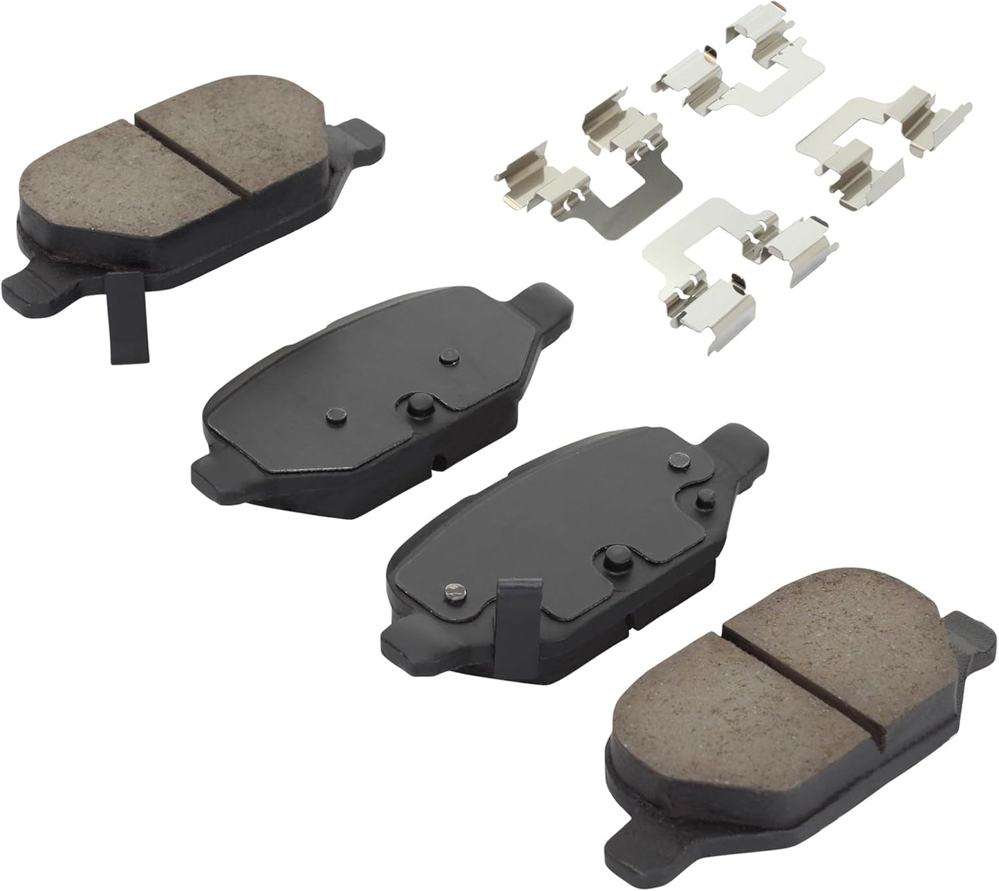 Premium Ceramic Rear Brake Pads (1001-1569C) Compatible with Fiat 500 2009-2019, Fiat Linea 2011-2011