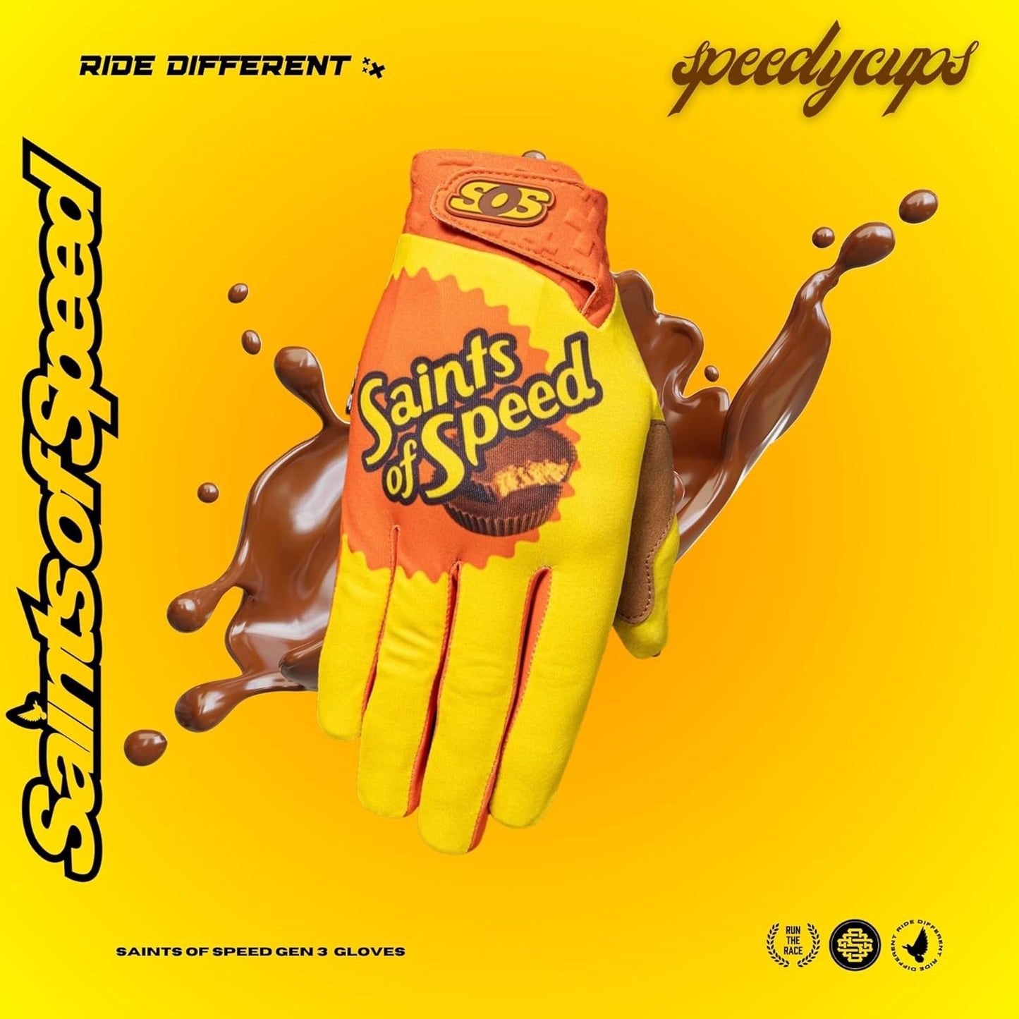 Saints of Speed Dirt Bike Gloves – Motocross, Mountain Bike, Motorcycle, BMX, Jetski, Sim, Karting, Airsoft, Paintball, Driving & Racing Bike Gloves + Phone & Touch Screen Capable