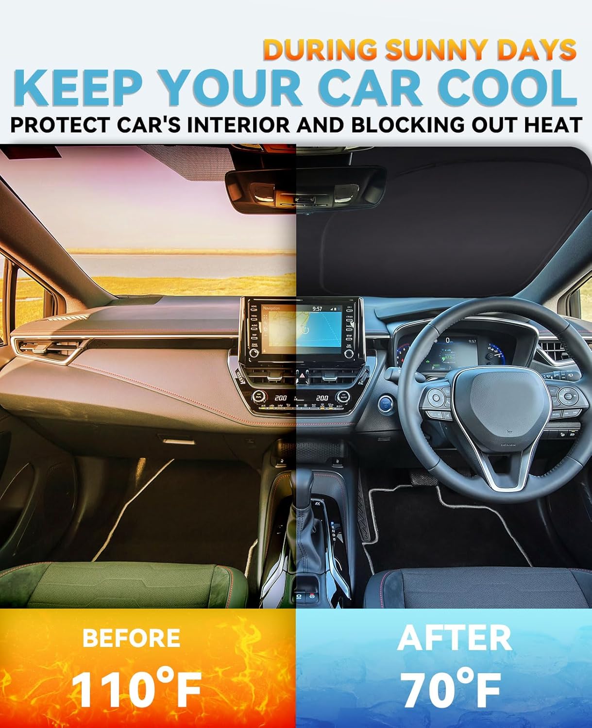 Sun Shade for Tucson Windshield Sunshades for 2022-2024 2025 2026 Tucson for Hyundai Windshield Cover Front Window Shields 240T Silver Coating Protector Sun Visor Blocks UV Rays Heat Car Accessories