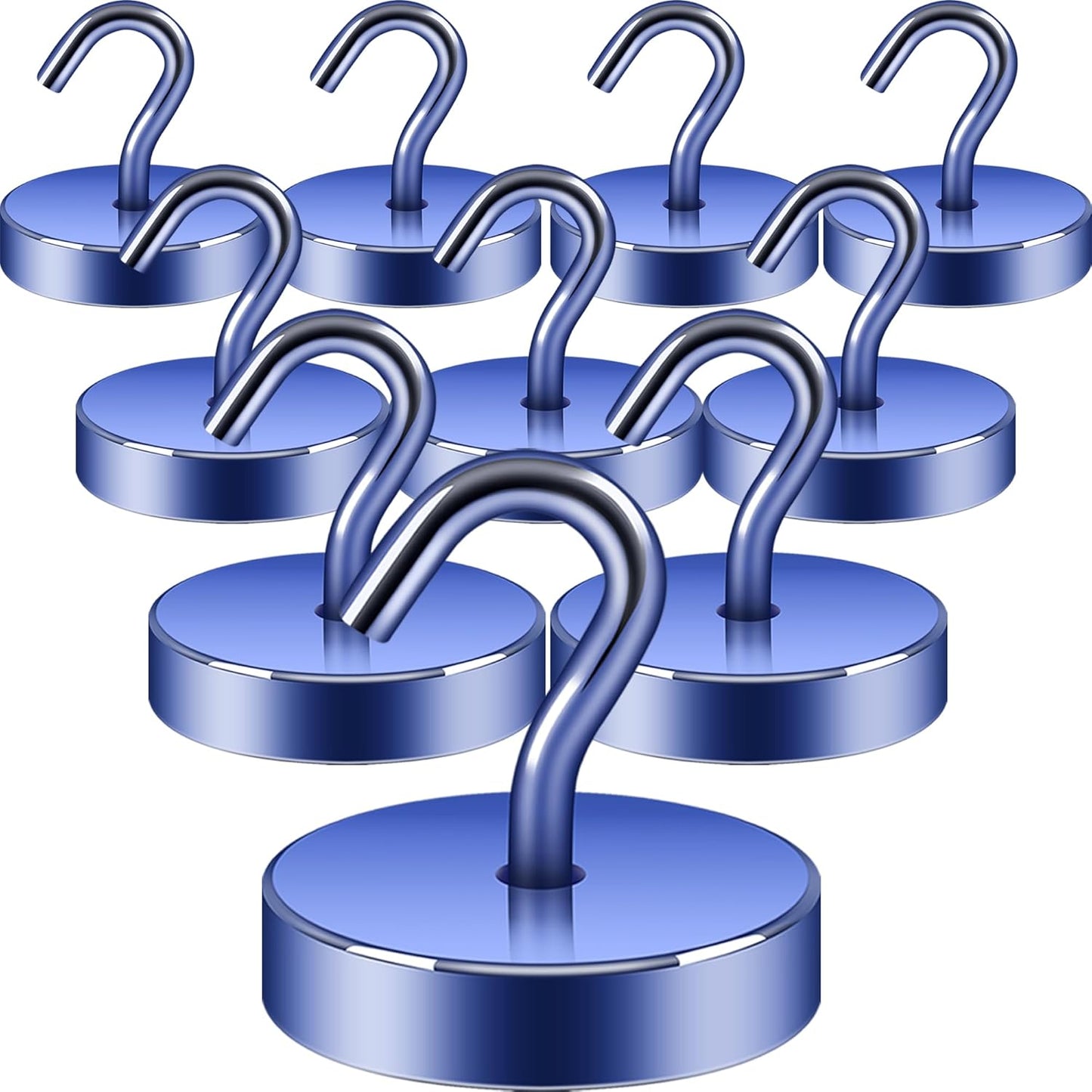 Neosmuk Magnetic Hooks, Cruise Ship Essentials, 100lb+ Heavy Duty Magnetic Hooks for Cruise Cabins, Refrigerator, Grill, Hanging, and Travel | Extra Strong Must-Haves Magnet Hook,Navyblue