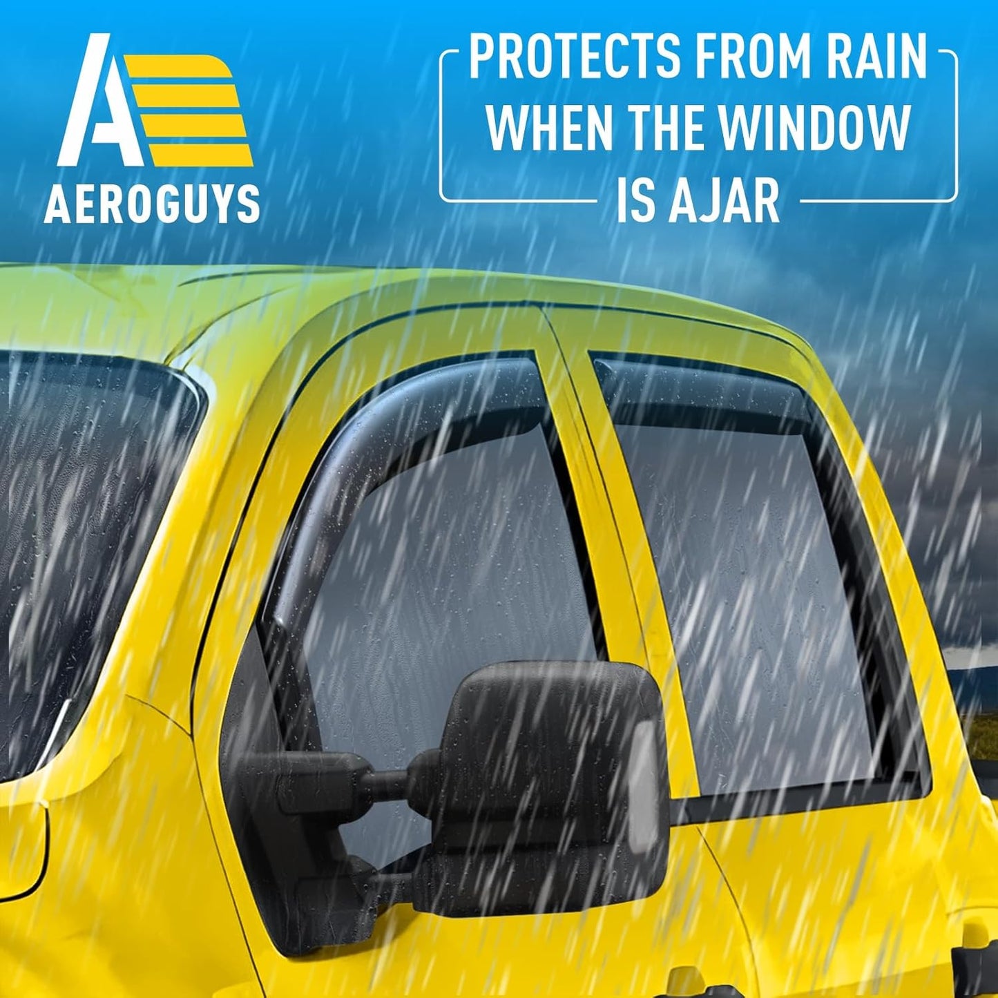 Extra Durable Window Deflectors in-Channel Window Visors Rain Guards Fit for Nissan Titan XD 2016-2025 Crew Cab, Sun Visors, Wind Vent for Shades, Exterior Car Accessories - 4pcs. AG0750