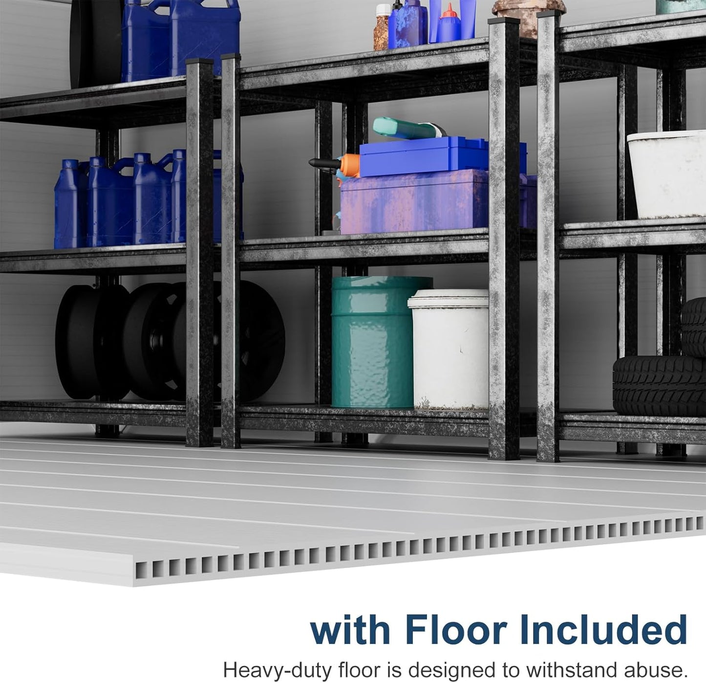 6x4 FT Resin Storage Shed for Outdoor, Waterproof Plastic Sheds with Floor Window Door Inlcuded, Outside Tool Storage for Garden Backyard Patio Lawn, Gray