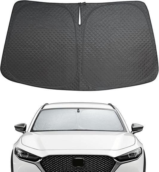 Car Windshield Sun Shade 5 Layers Thick for Mazda CX-30 SUV 2019-2024 2025 - Front Window Sunshade Sun Visor Accessories - Protector for CX30 Vehicle Reflect UV Sun and Heat