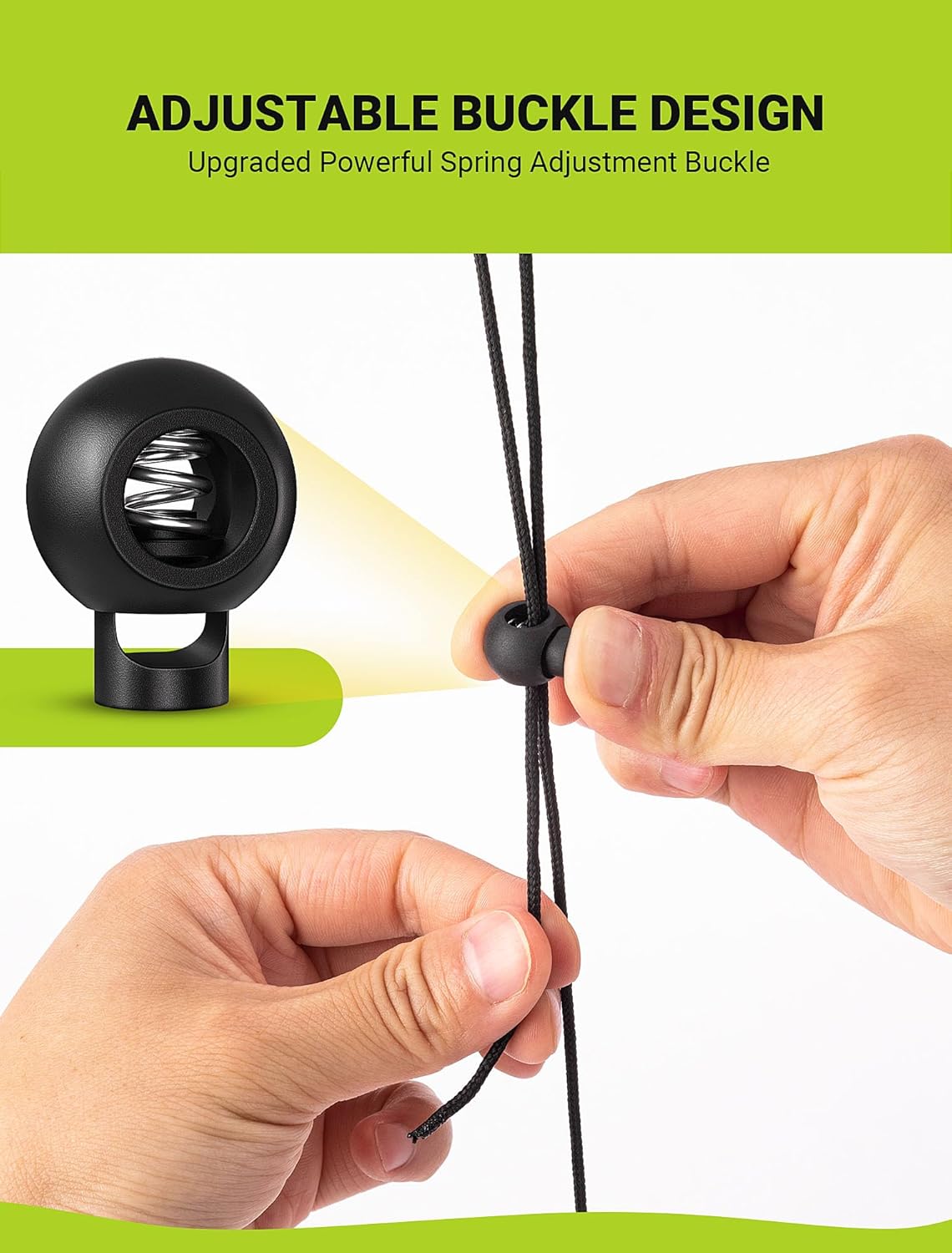 2-Packs Tennis Ball Garage Parking Aid with Non-Elastic String, Precise Garage Car Stop Indicator w/Adjustment Buckle, Easy Installation, Parking Stopper Assist for Garage Accessories