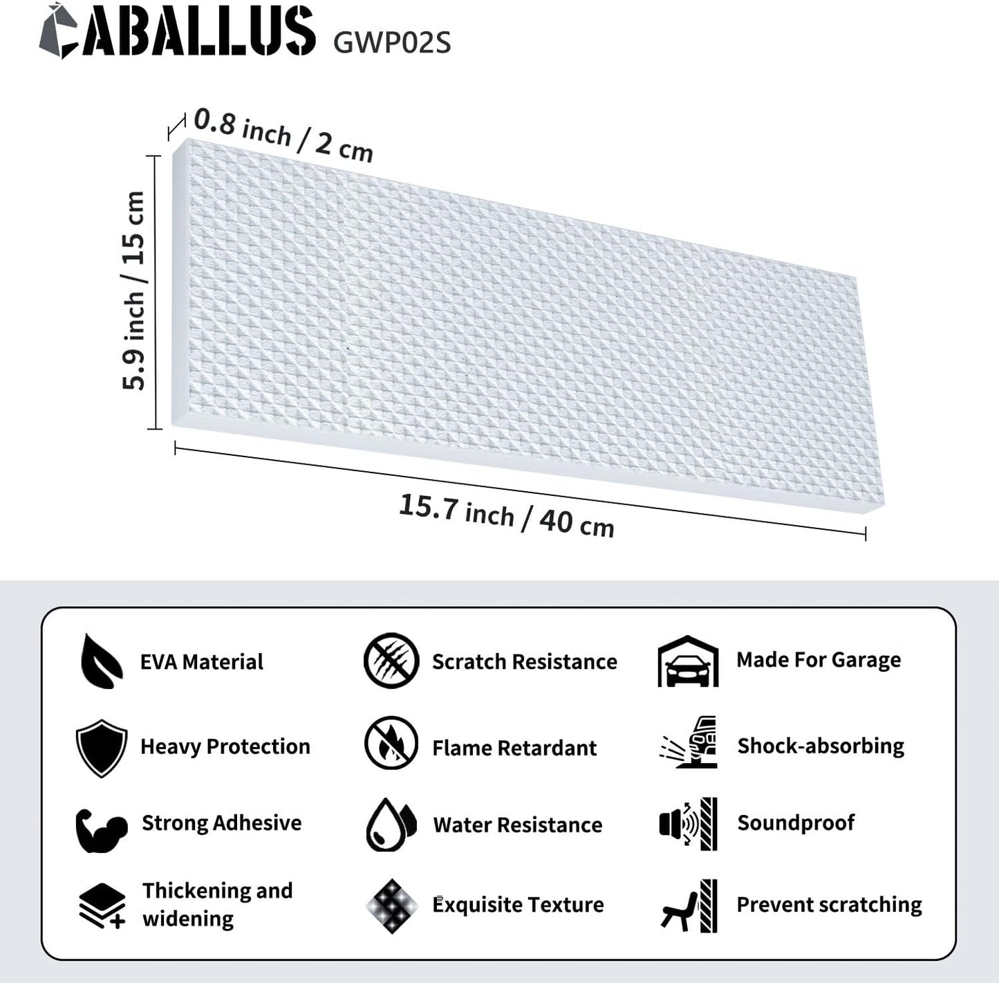 GWP02S Garage Wall Protector Car Door Protectors, Garage Accessories, Parking Stopper for Garage, Tool-Free, Designed in Germany (2-Pack White)