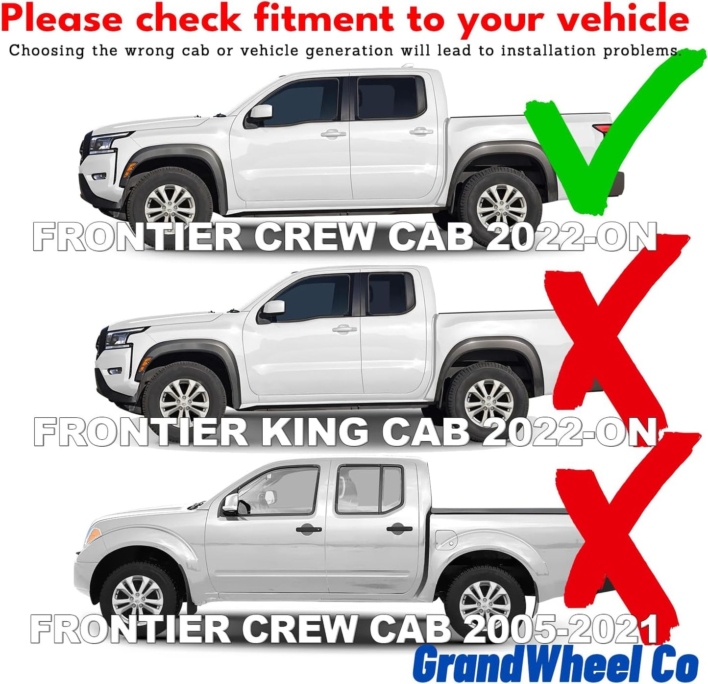 Window Deflectors Smoke Tinted in-Channel Side Window Vent Visor Deflectors Rain Guards Compatible with Frontier 2022-2025 Crew Cab - 4pcs. GW0912