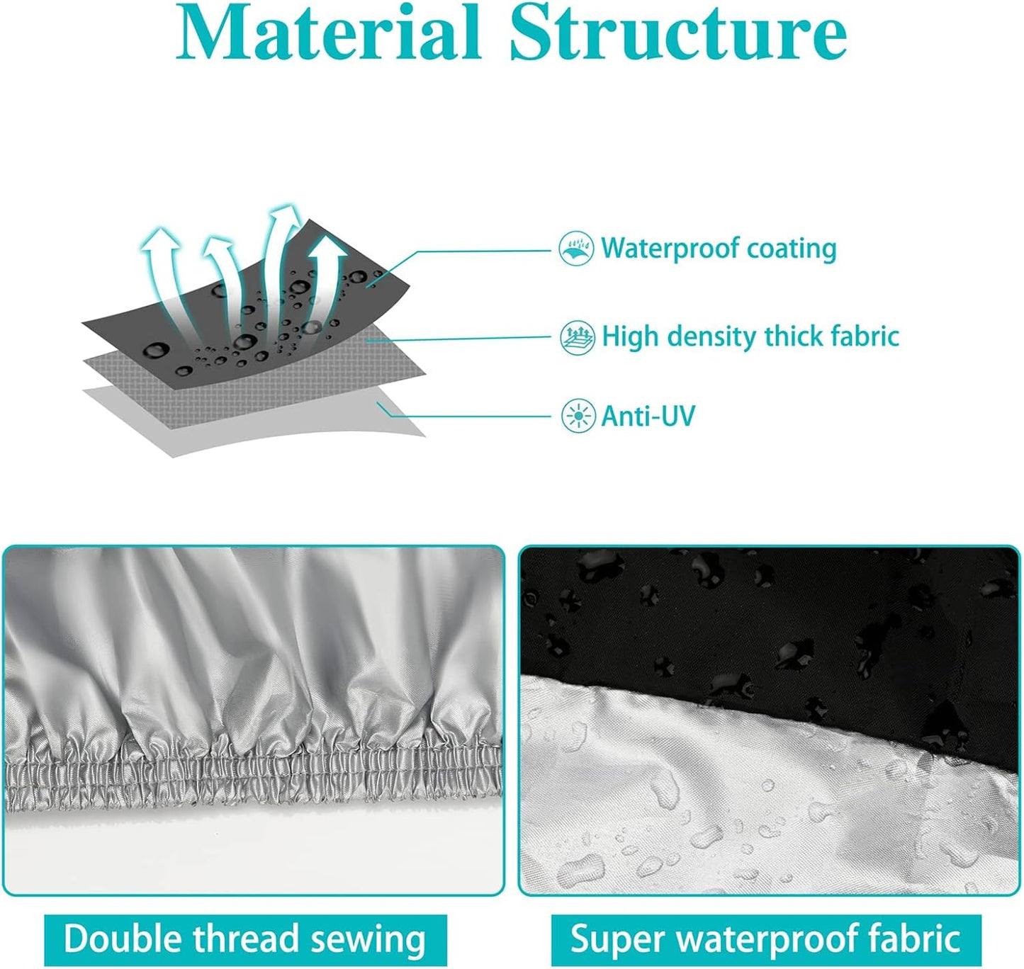 Motorcycle Cover,Motorbike Cover All Season Universal Weather Waterproof Sun Outdoor Protection with Lock-Holes & Storage Bag,XXL Motorcycles Vehicle Cover