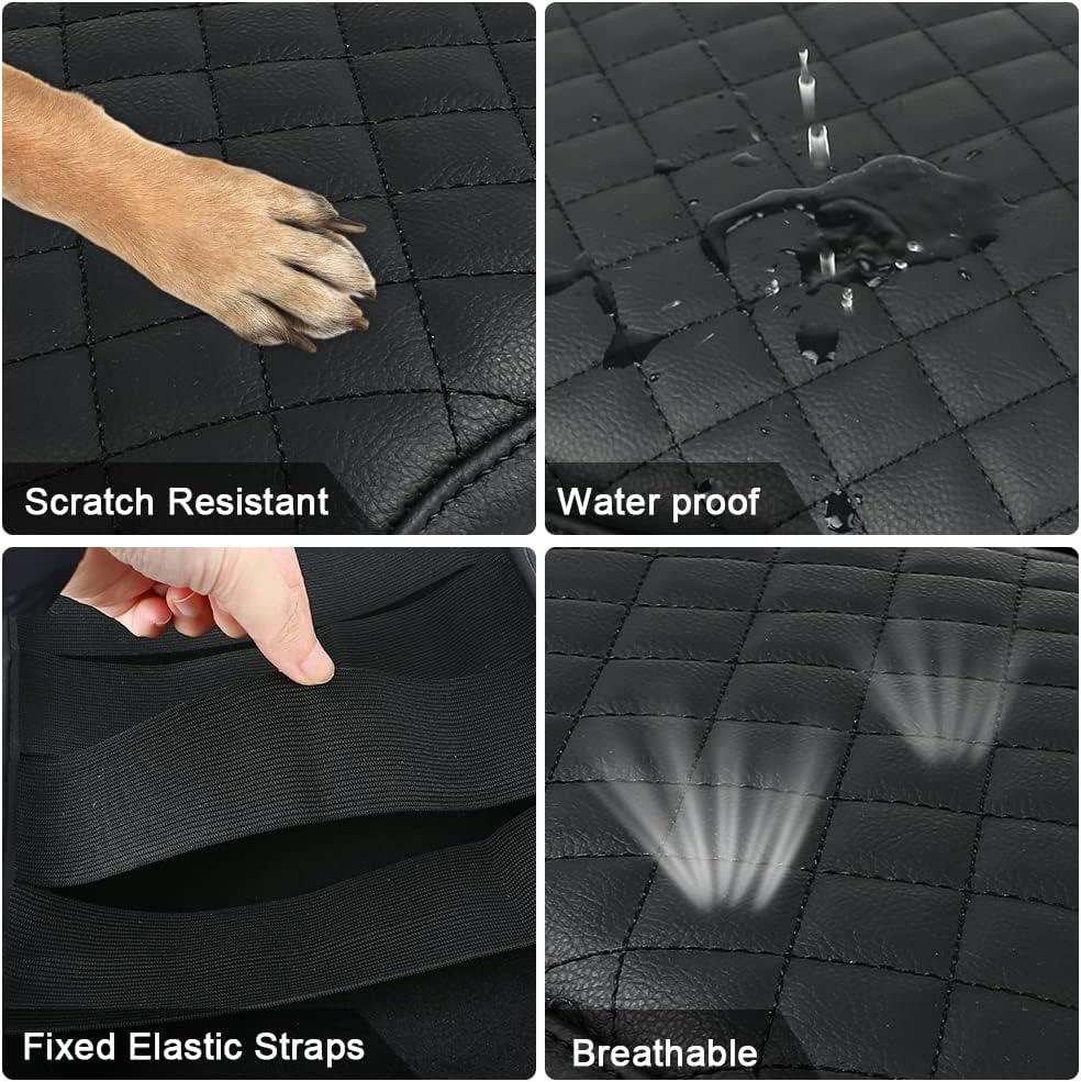 sportuli Center Console Cover Anti-Scratch Leather Armrest Cushion Compatible with 2020 2021 2022 2023 2024 Kia Telluride accessories (Black)