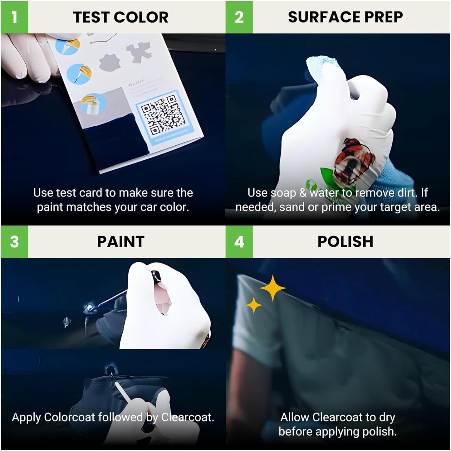 TouchUpDirect 040 Super White Compatible with Toyota Exact Match Touch Up Paint Brush - Platinum Kit