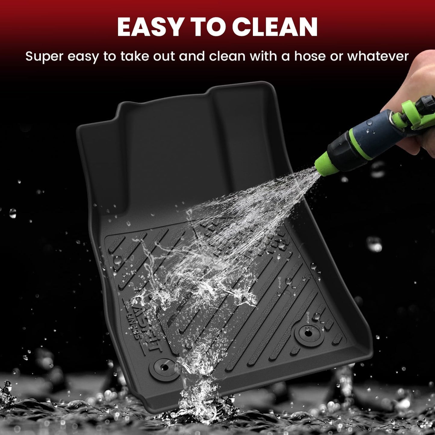 LASFIT Floor Mats for Chevrolet Chevy Impala 2014-2020 Car Floor Mats, All Weather TPE Custom Fit Floor Mats for Cars, 1st and 2nd Row Car Floor Liners for Impala Accessories Black