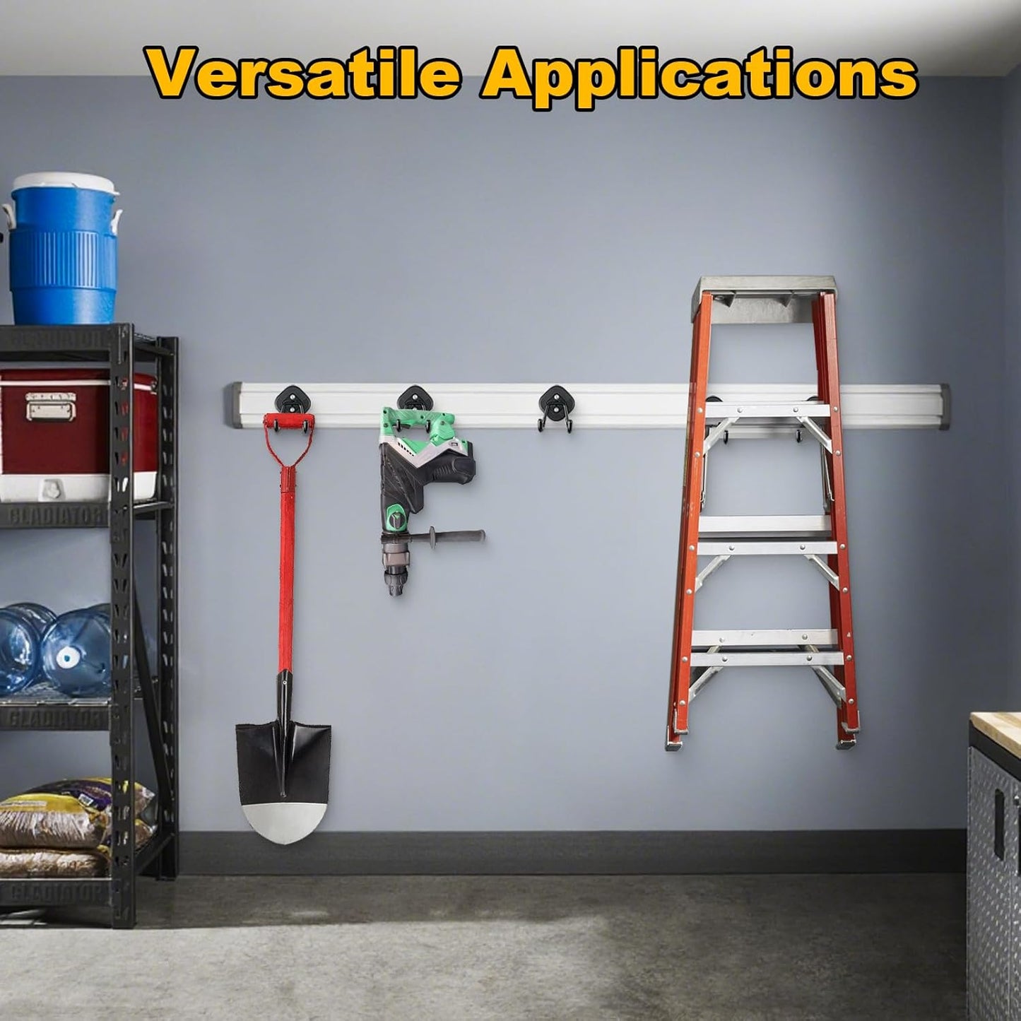 2 Pack Strong Gator Magnetic Hooks Heavy Duty for Hanging, Large Magnet Garage Utility Tool Accessories Organizer Holder with Anti Slip Rubber Coating for Cruise,RV,Workshop and Outdoor Storage