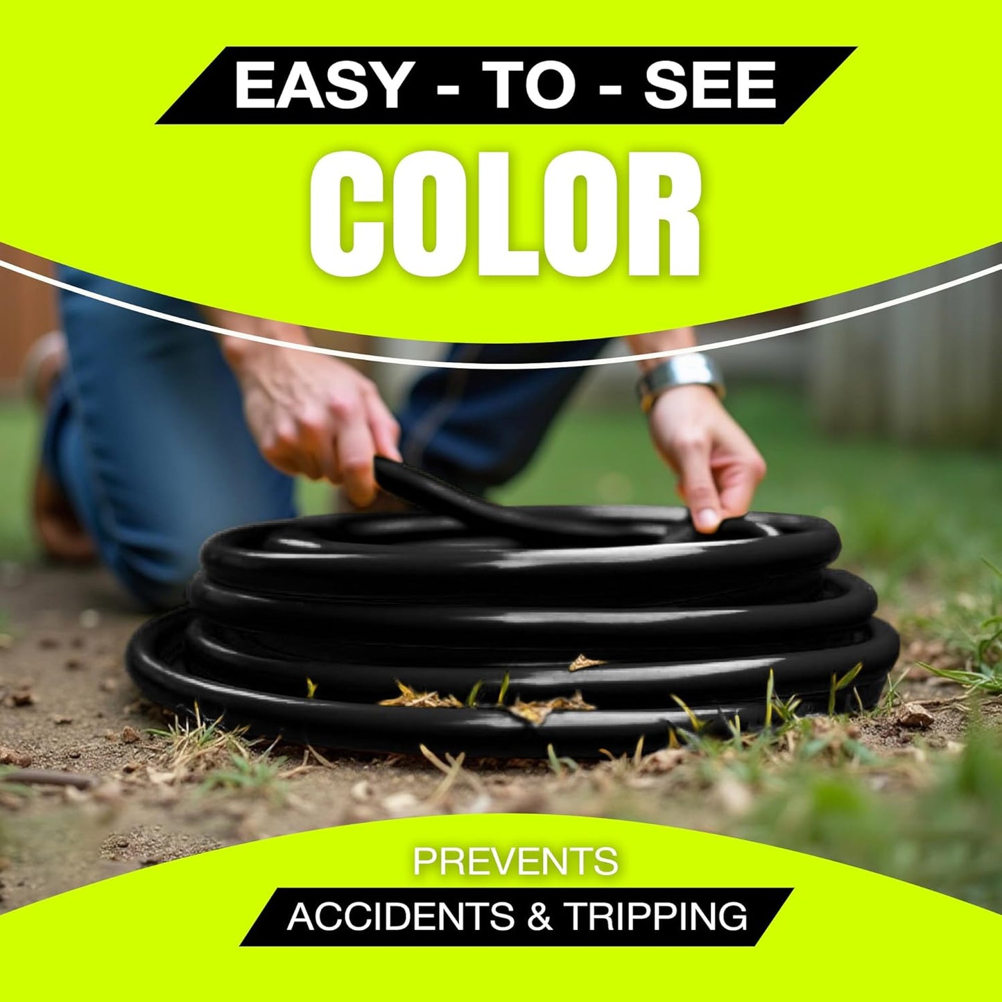 10ft Outdoor/Indoor Extension Cord 10/3 Gauge Ultra Heavy Duty 3 Prong SJTW, Waterproof, Flexible Cold-Resistant Long Power Cord,15A 125V 1875W, Black by LifeSupplyUSA