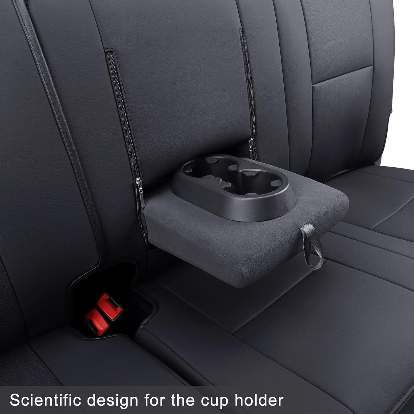 LUCKYMAN CLUB Custom Fit Seat Covers for 2007-2013 Chevy Silverado Sierra 1500 Crew Cab, 2007-2014 Silverado Sierra 2500 3500 Crew Cab (Black)