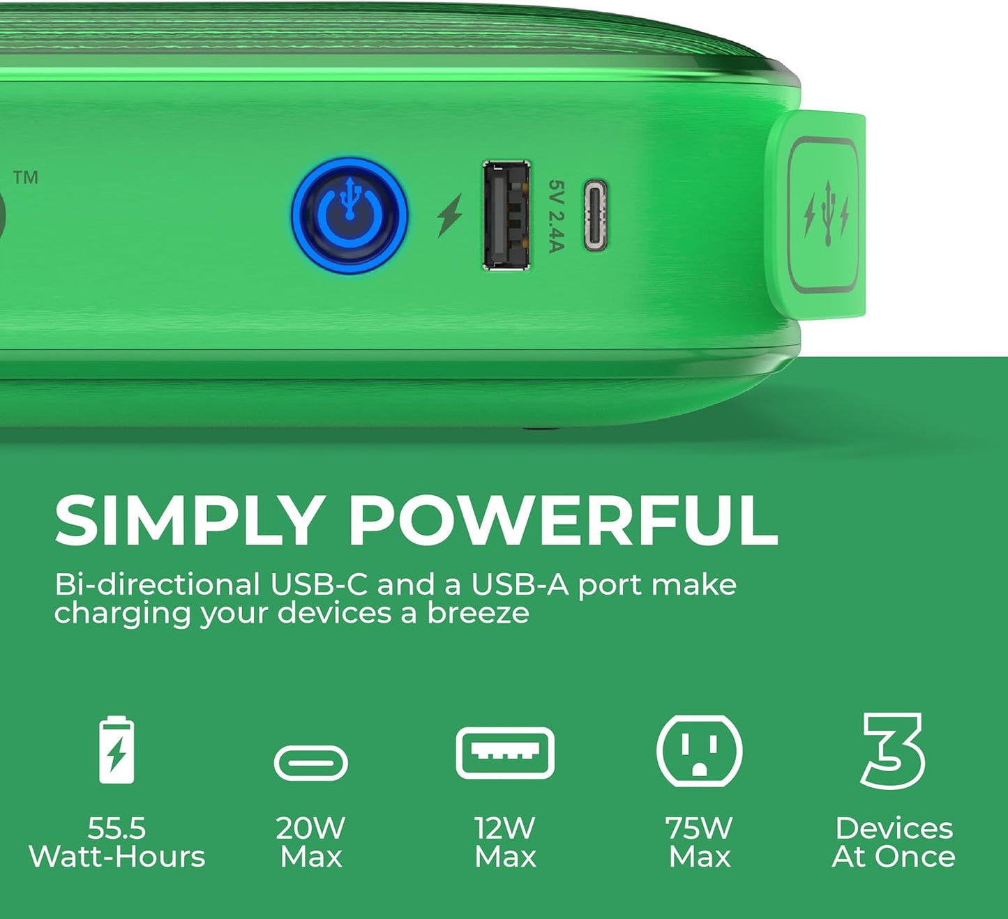 HALO Bolt Ultimate 3 Portable Car Battery Jump Starter | 130 PSI Air Compressor, 55.5Wh USB Power Bank, Large Display, Emergency Floodlight & Charger, Jumps Cars SUVs & Trucks, Inflates Tires — Green