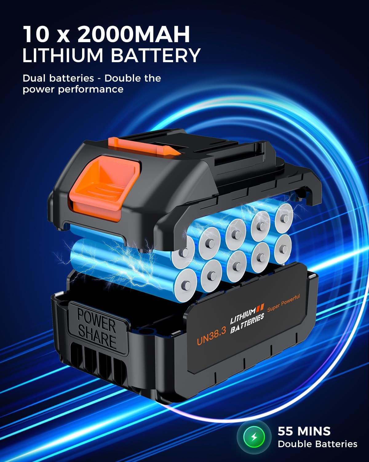 Car Vacuum Portable Cordless, 35000PA High Power Suction & Blower, Wireless Handheld Vacuum Cleaner for Car, Home, Office, Pet(Navy Black)