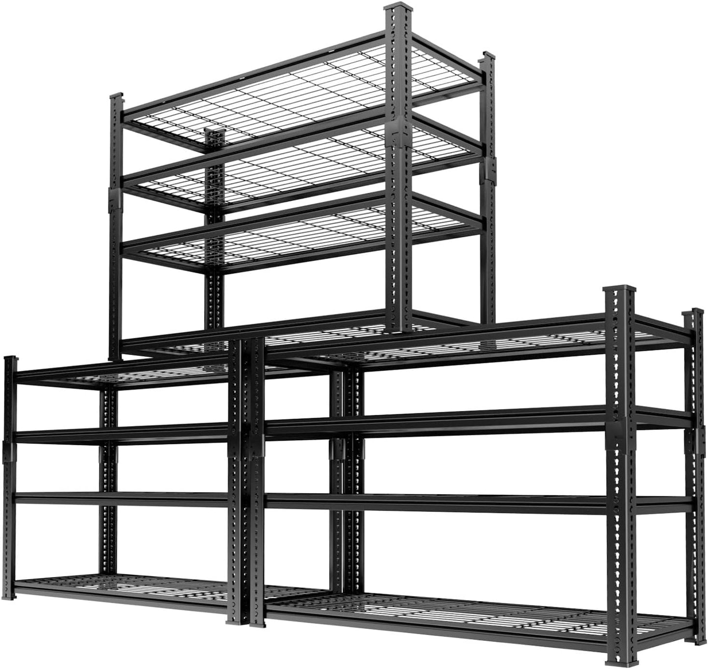 Storage Shelves 3PCS, Garage Shelving Heavy Duty 1920LBS Capacity, 36"L x 16"W x 60"H Adjustable Metal Shelving Organizer Wire Rack, 4 Tier Utility Shelf Unit for Pantry Closet Warehouse Organization