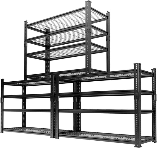 Storage Shelves 3PCS, Garage Shelving Heavy Duty 1920LBS Capacity, 36"L x 16"W x 60"H Adjustable Metal Shelving Organizer Wire Rack, 4 Tier Utility Shelf Unit for Pantry Closet Warehouse Organization